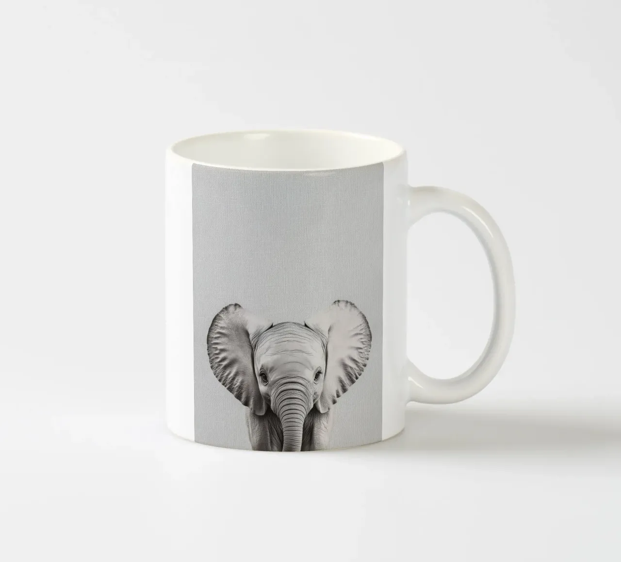 Lili cute baby elephant ceramic mug by Carinaprint