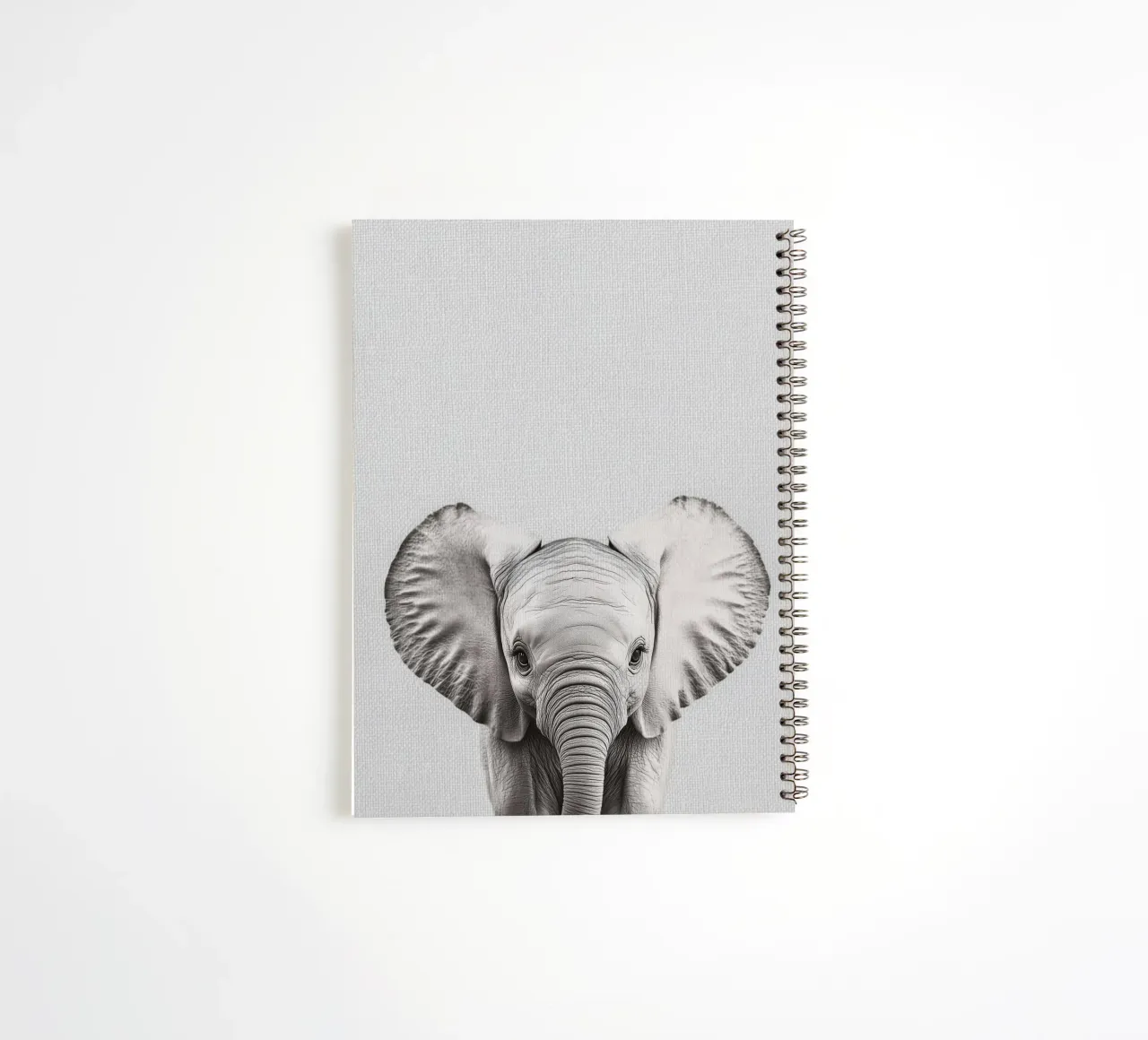 Lili cute baby elephant spiral notebook by Carinaprint