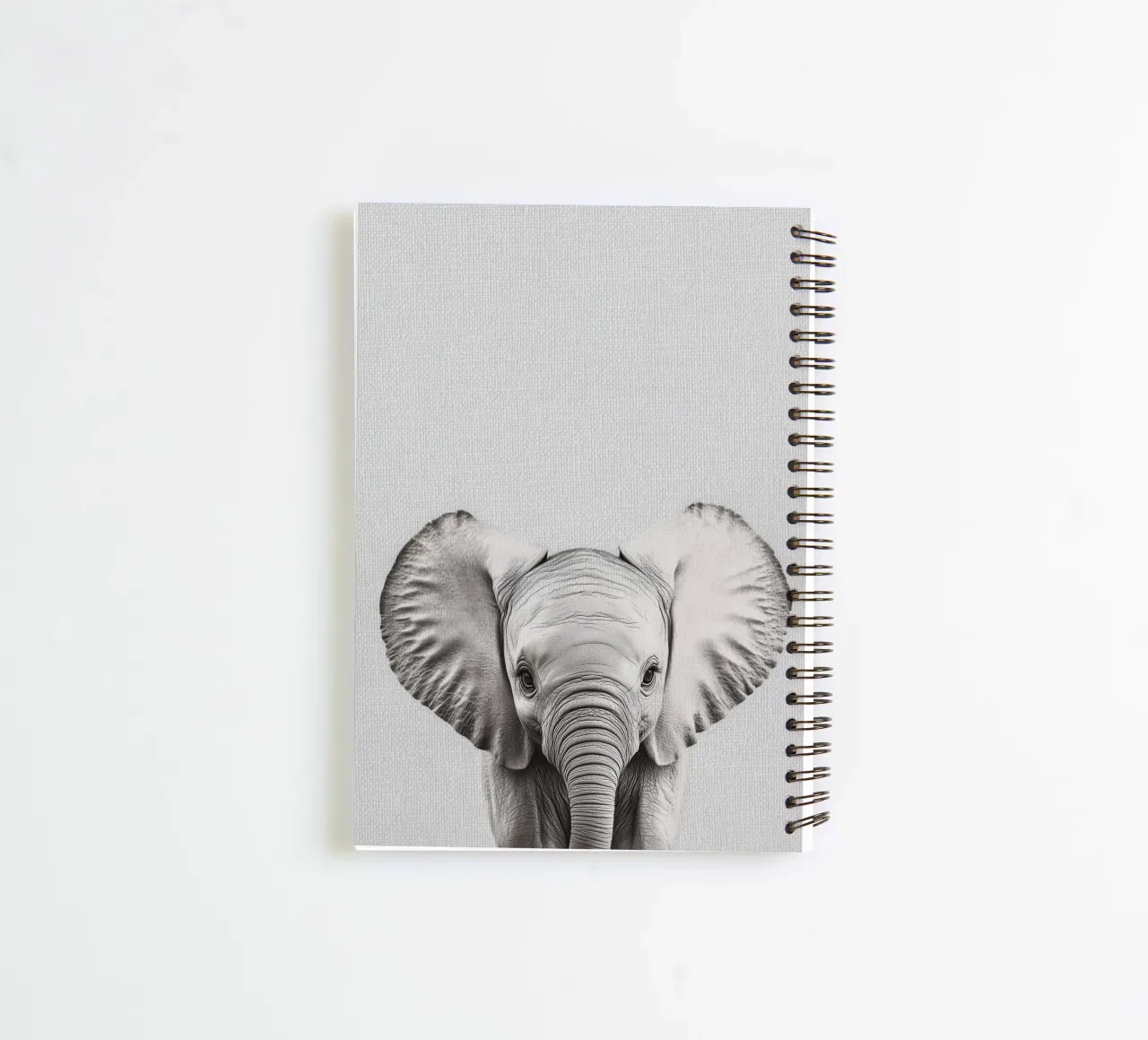 Lili cute baby elephant spiral notebook by Carinaprint