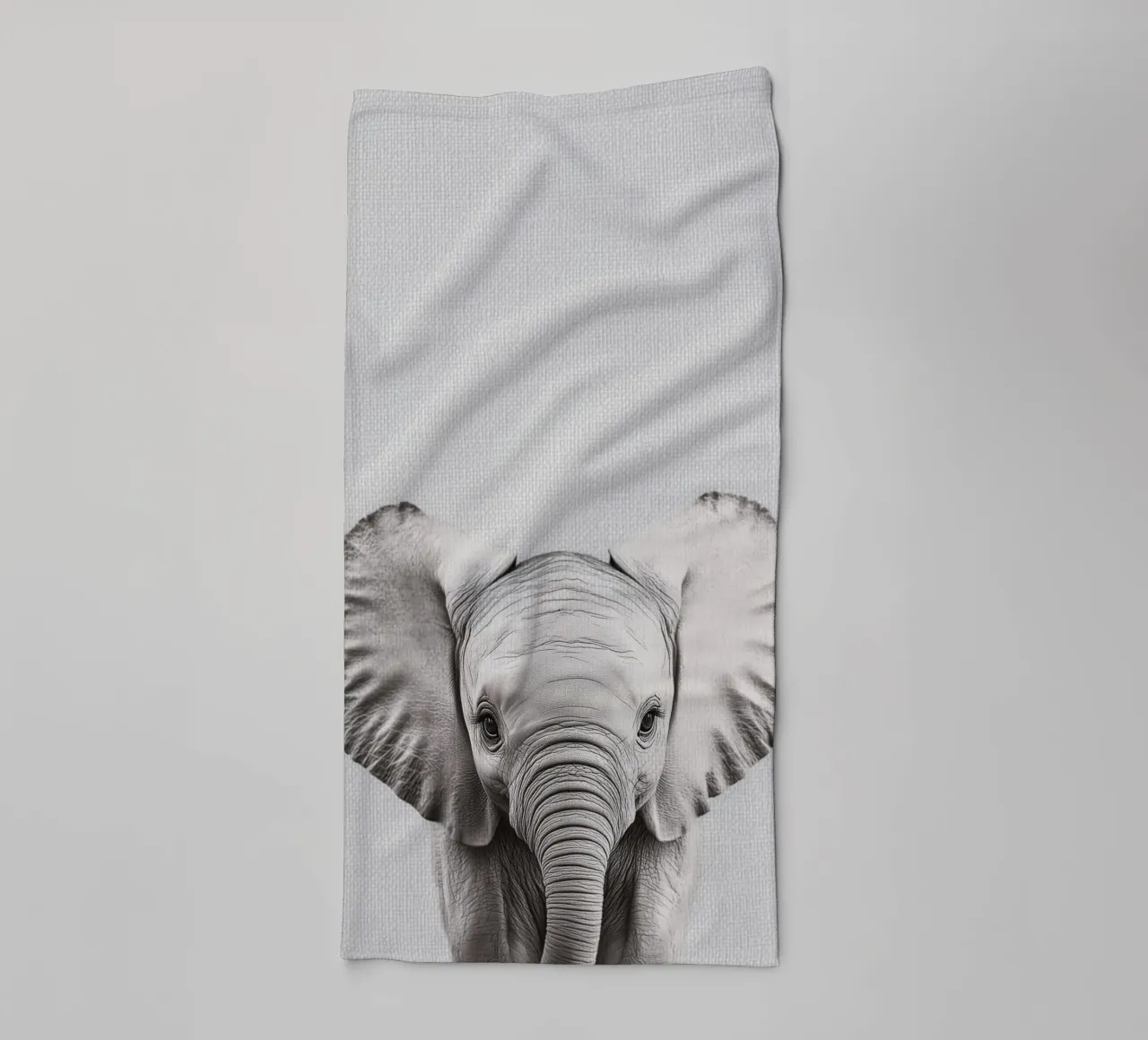 Lili cute baby elephant towel by Carinaprint