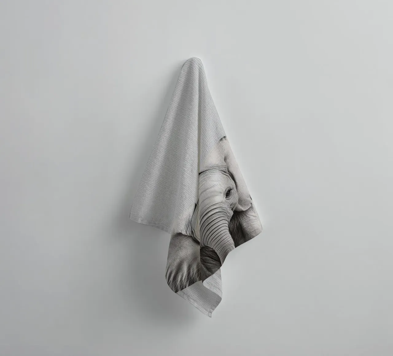 Lili cute baby elephant towel by Carinaprint