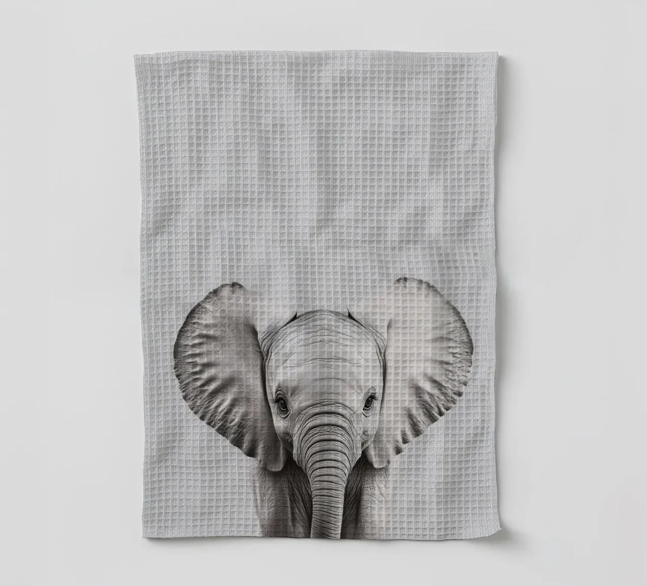 Lili cute baby elephant tea towel by Carinaprint