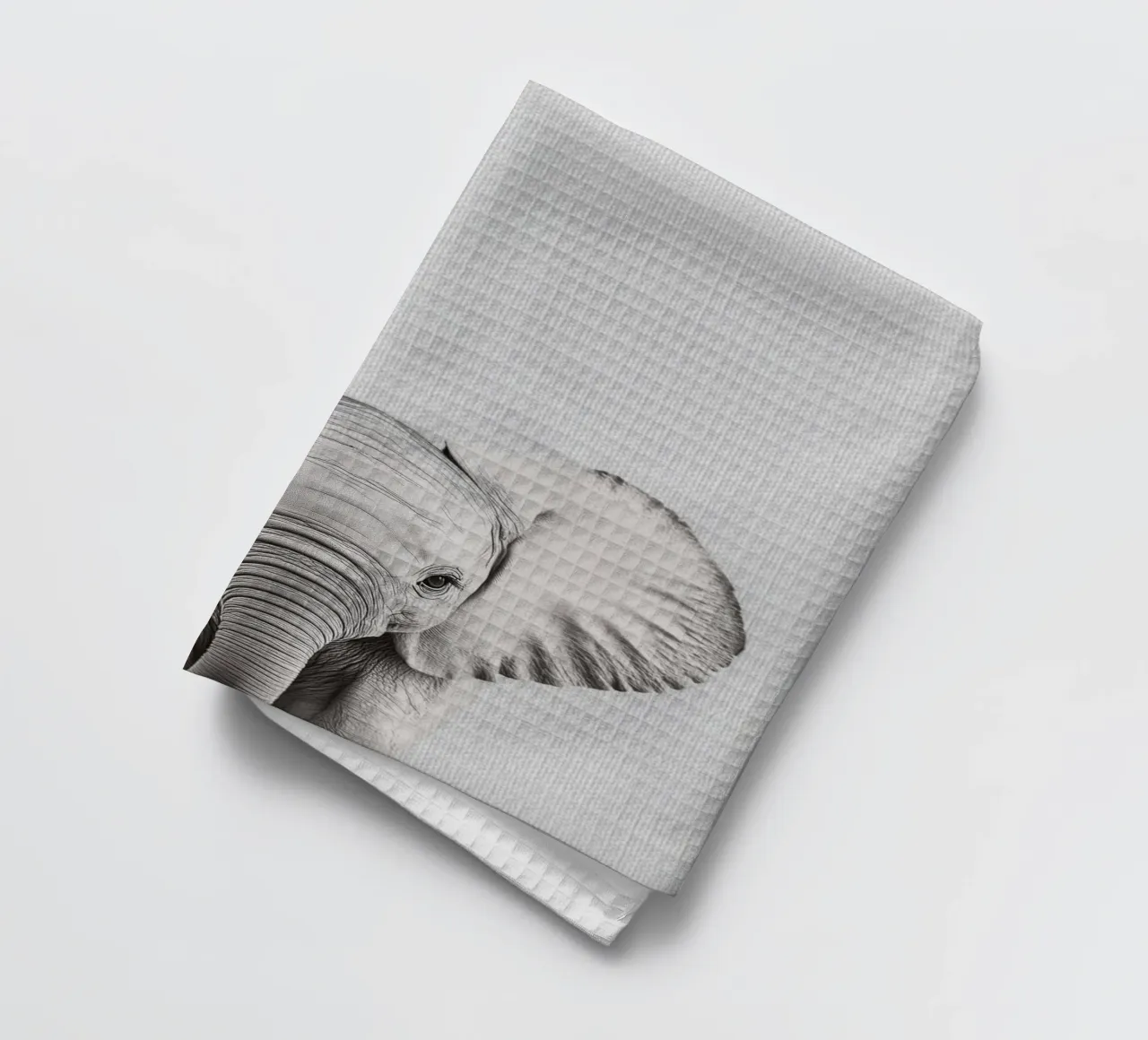 Lili cute baby elephant tea towel by Carinaprint
