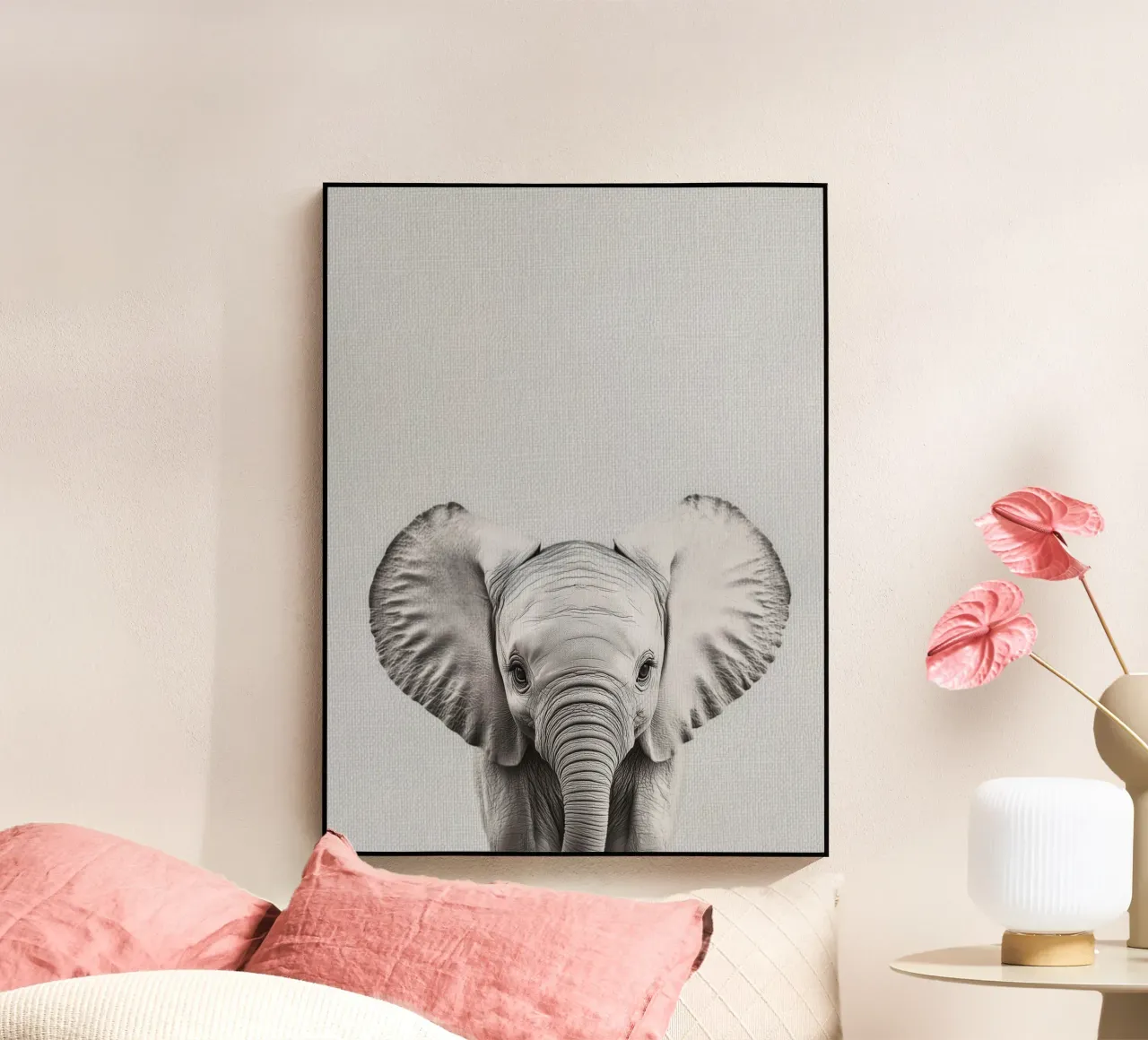 Lili cute baby elephant acrylic glass by Carinaprint