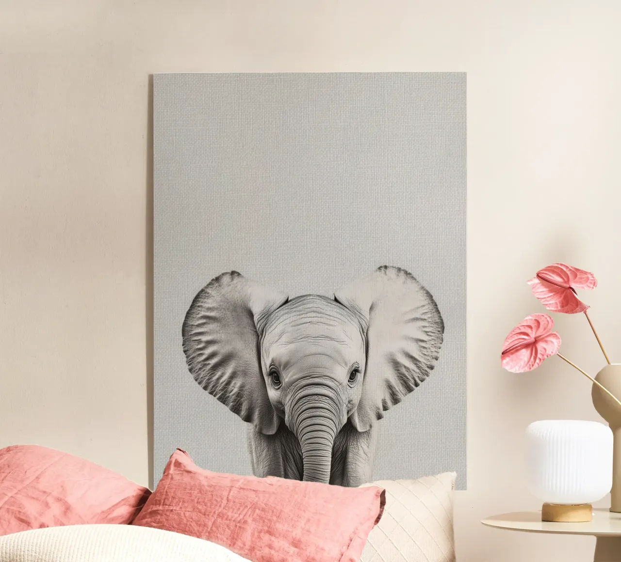 Lili cute baby elephant acrylic glass by Carinaprint