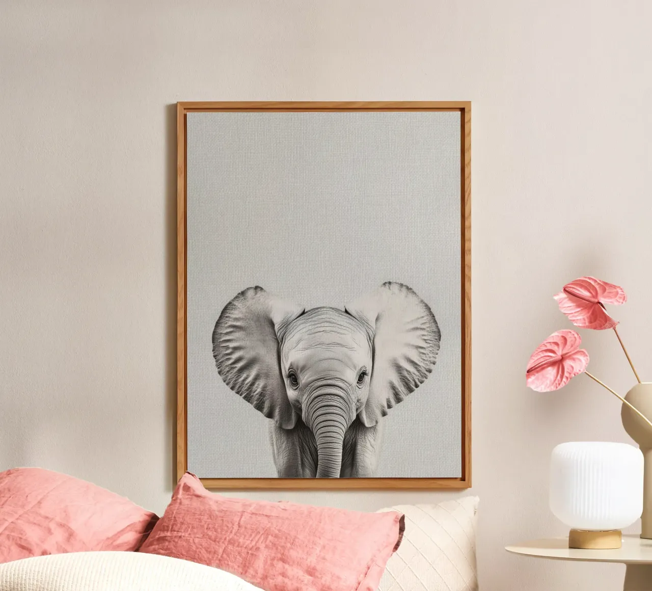 Lili cute baby elephant alu-dibond by Carinaprint