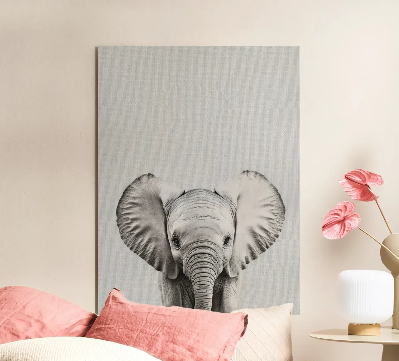 Lili cute baby elephant alu-dibond by Carinaprint