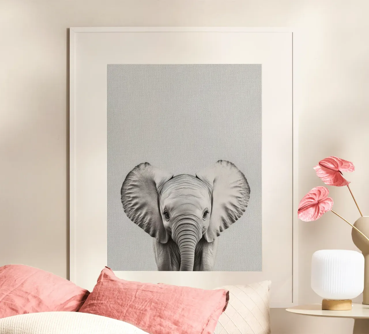 Lili cute baby elephant hahnemühle by Carinaprint