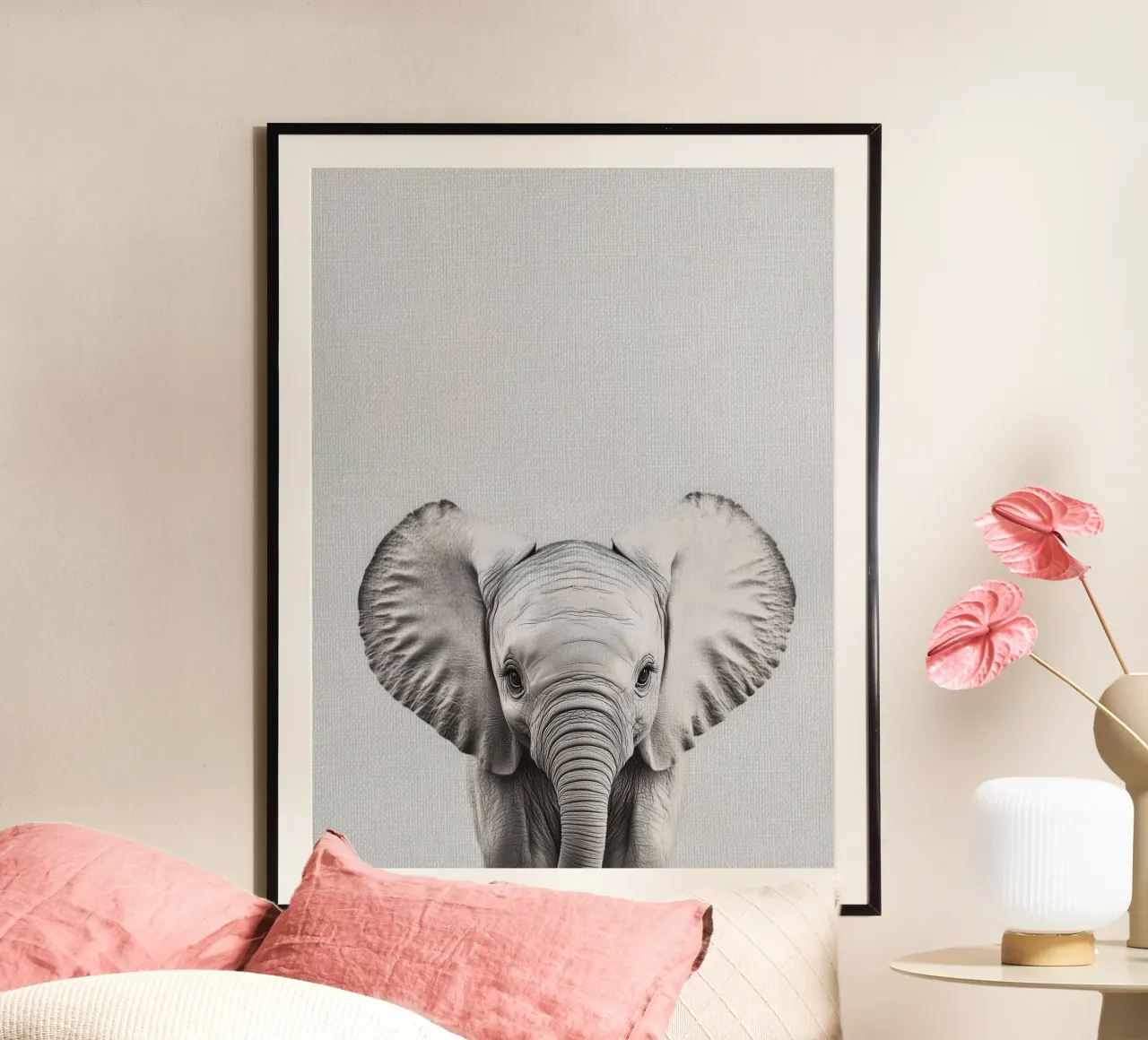 Lili cute baby elephant hahnemühle by Carinaprint