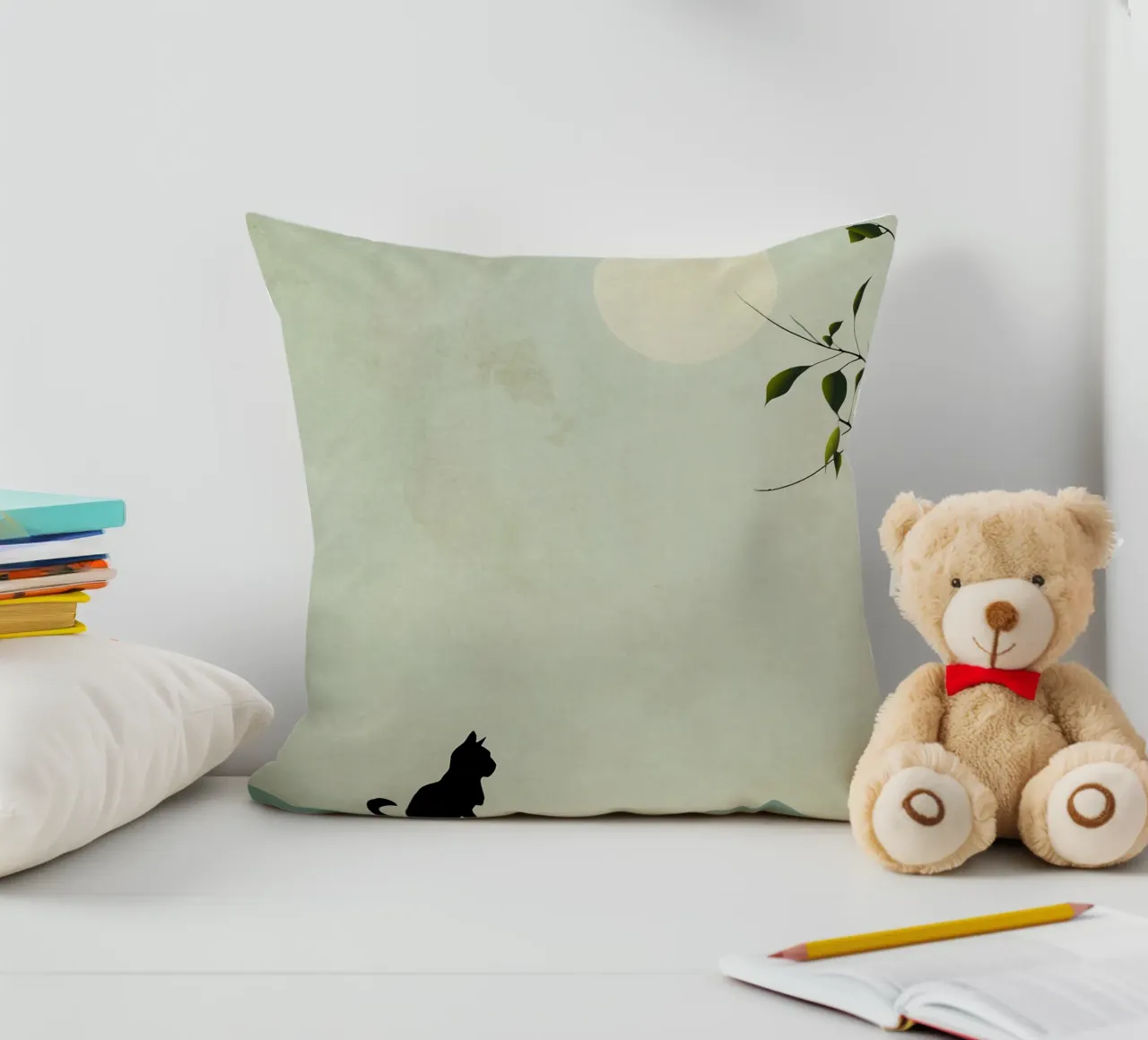 Il gatto e la luna cuscino da LaylaOzHome