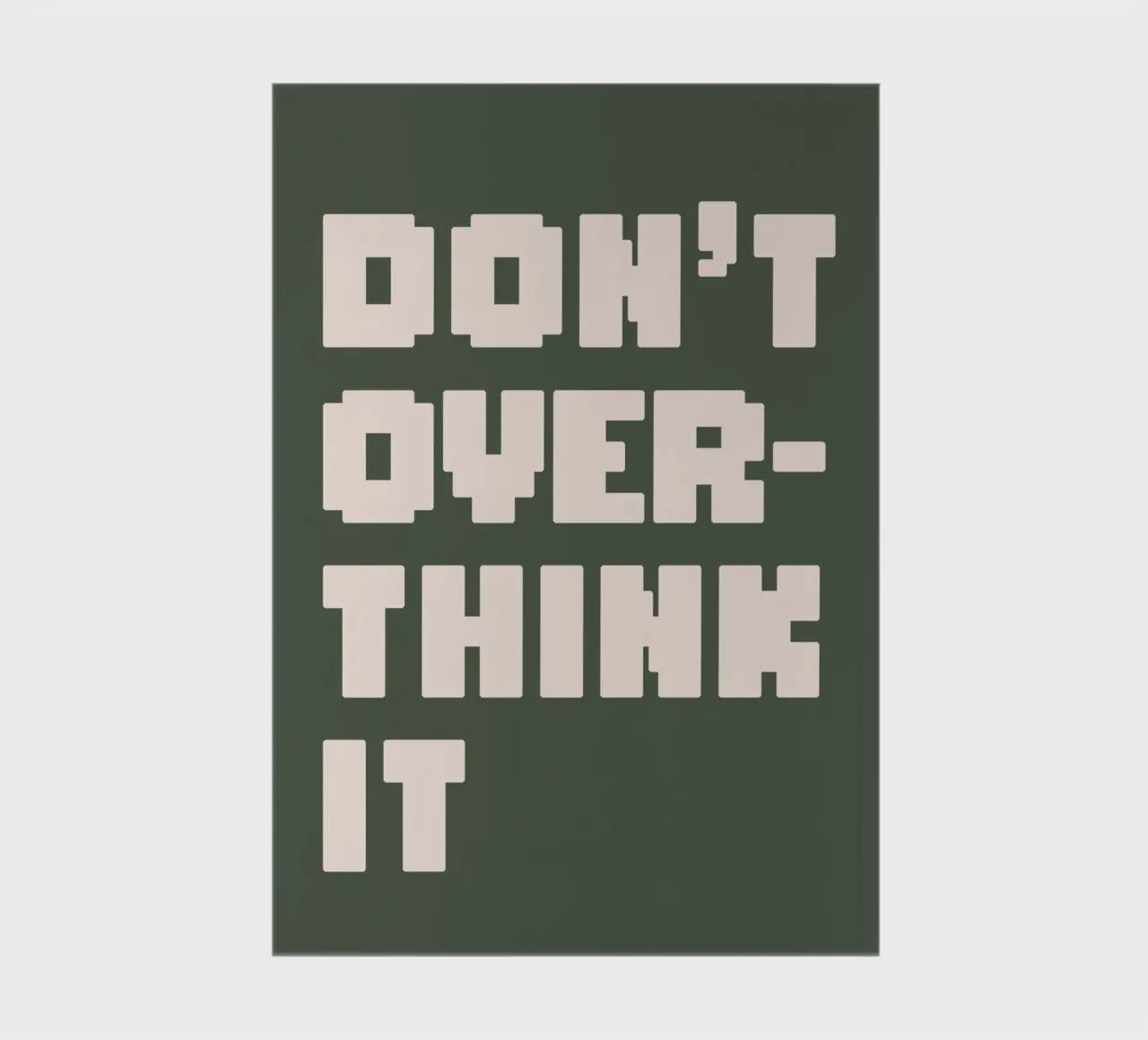 Don't Over Think It notebook by WORD & WONDER
