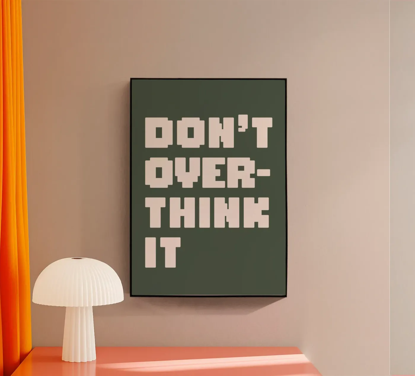 Don't Over Think It plexiglass da WORD & WONDER