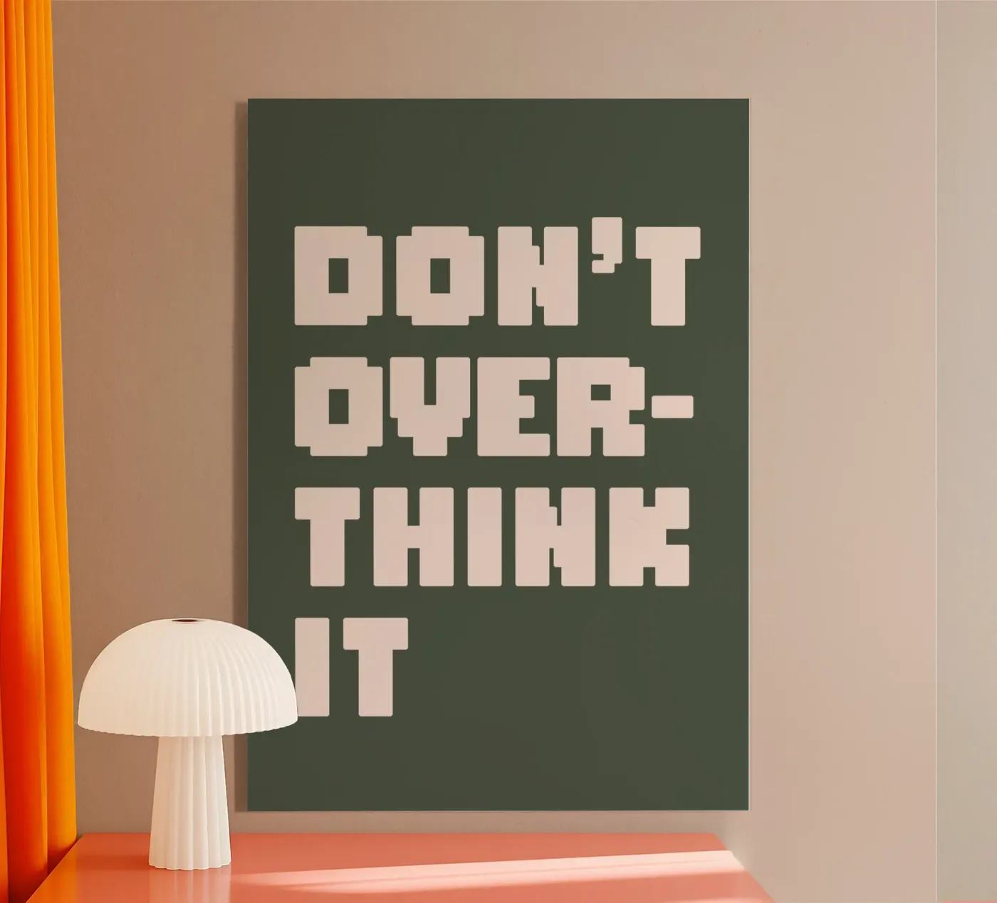 Don't Over Think It plexiglass da WORD & WONDER