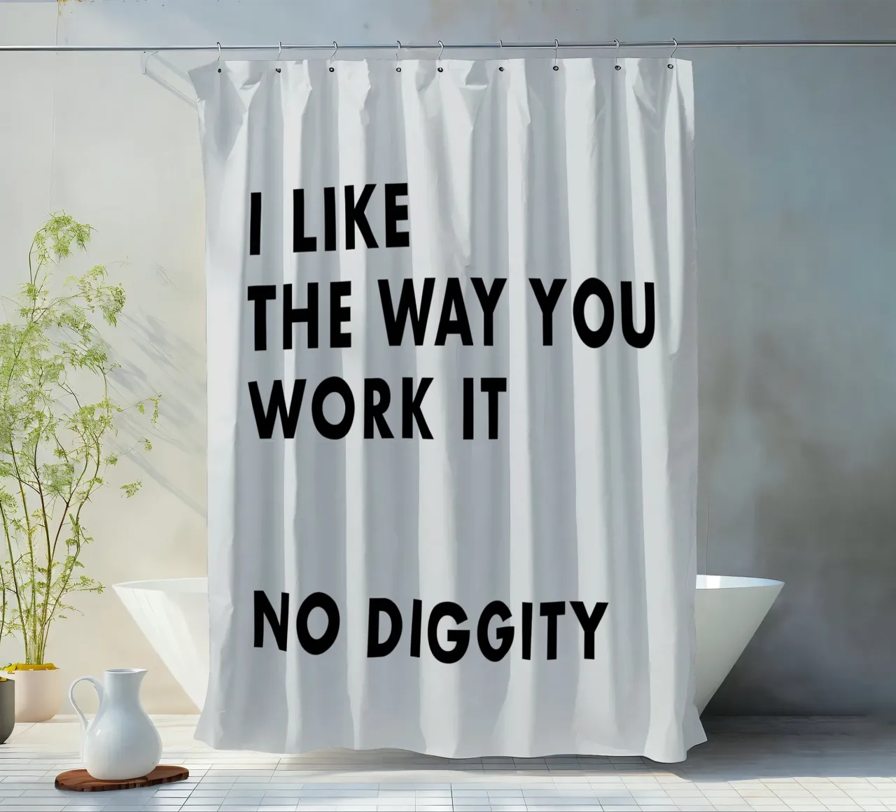 I Like The Way You Work It tenda da doccia da WORD & WONDER