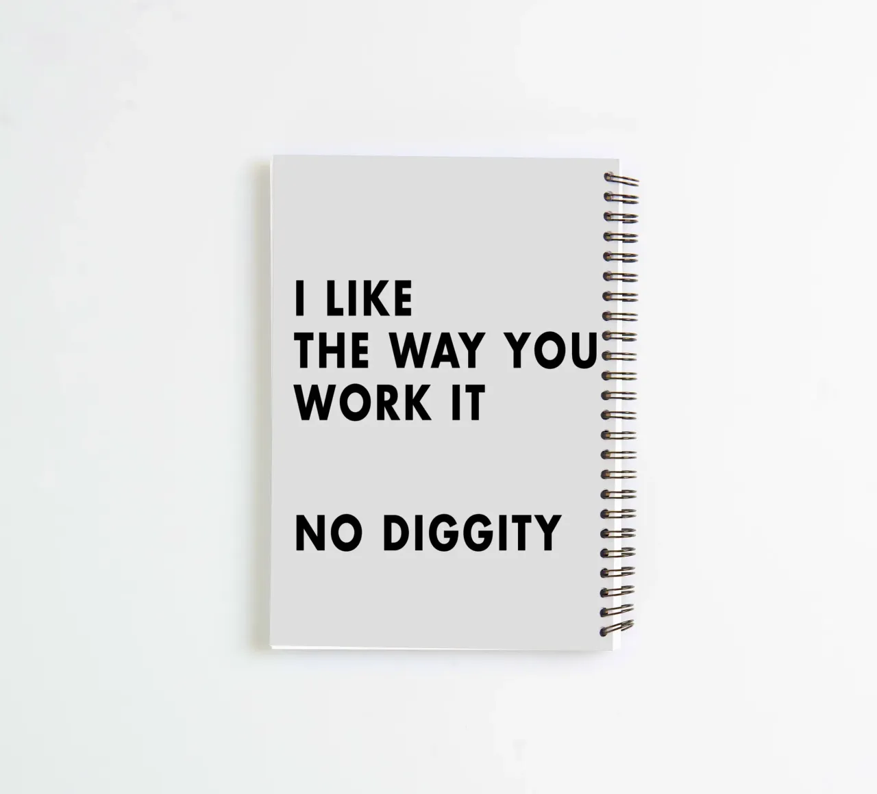 I Like The Way You Work It spiral notebook by WORD & WONDER