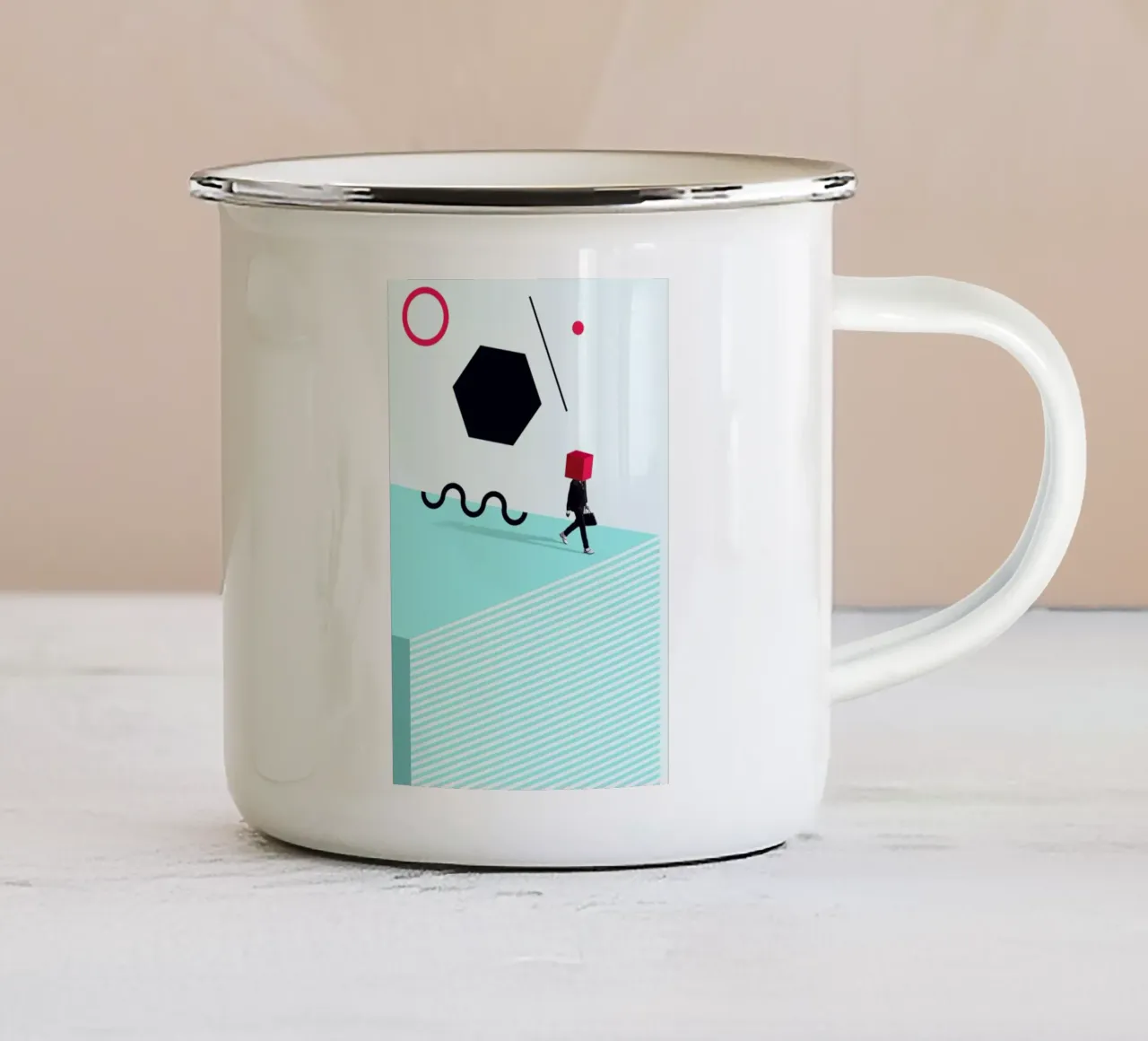 D is for Disorder enamel mug by Maarten Léon