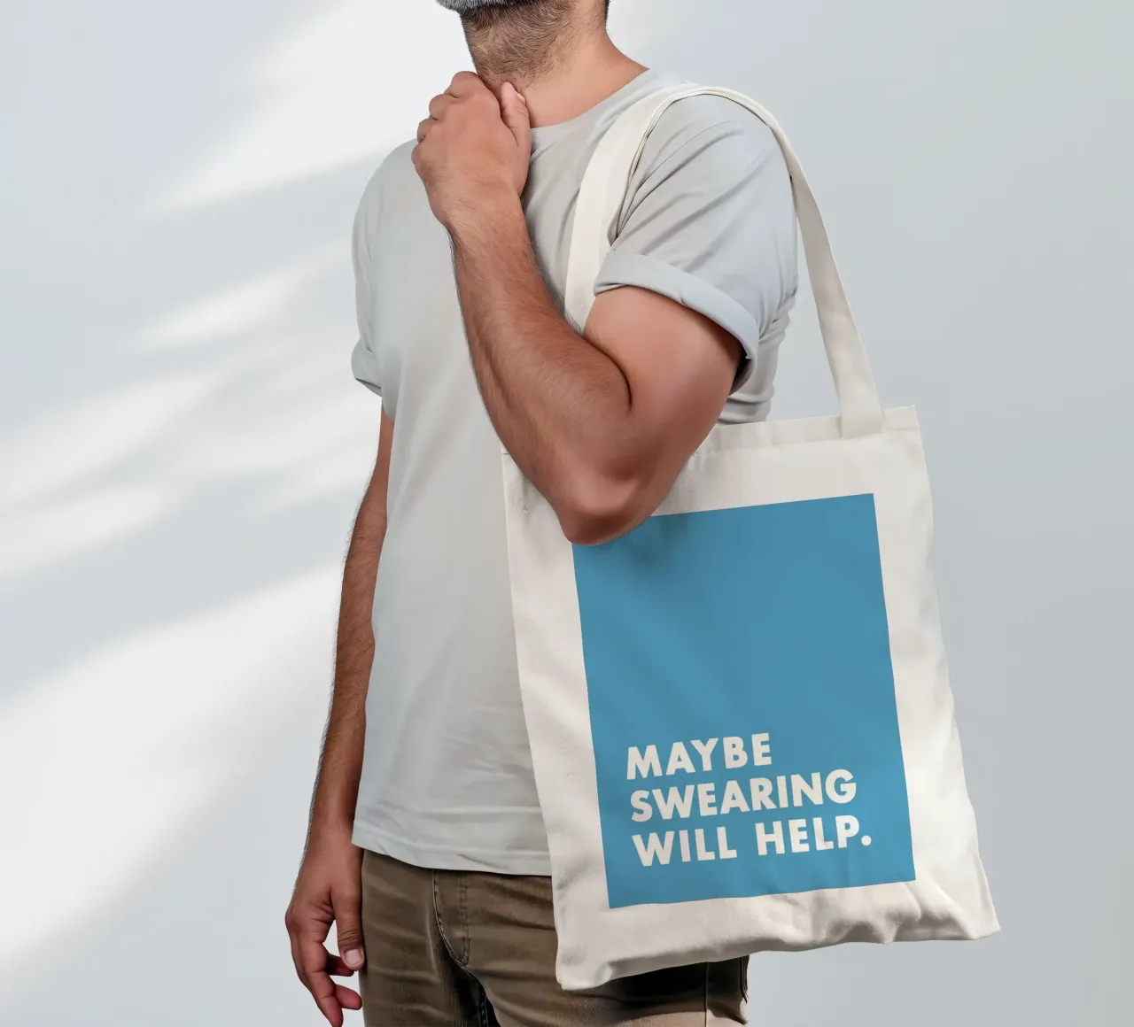 Maybe Swearing Will Help borsa in juta da WORD & WONDER