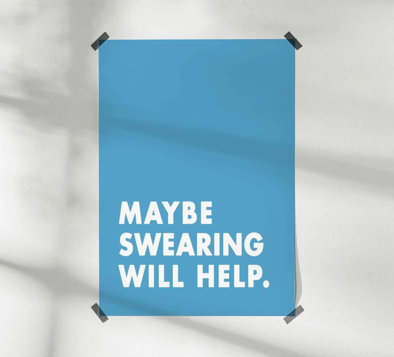 Maybe Swearing Will Help carta hahnemühle da WORD & WONDER