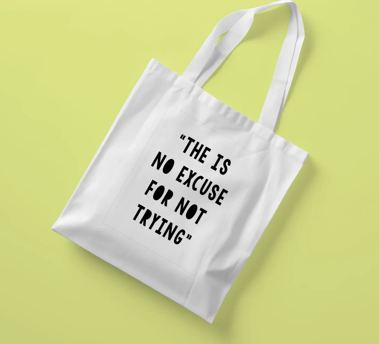 The Is No Excuse For Not Trying borsa in juta da WORD & WONDER