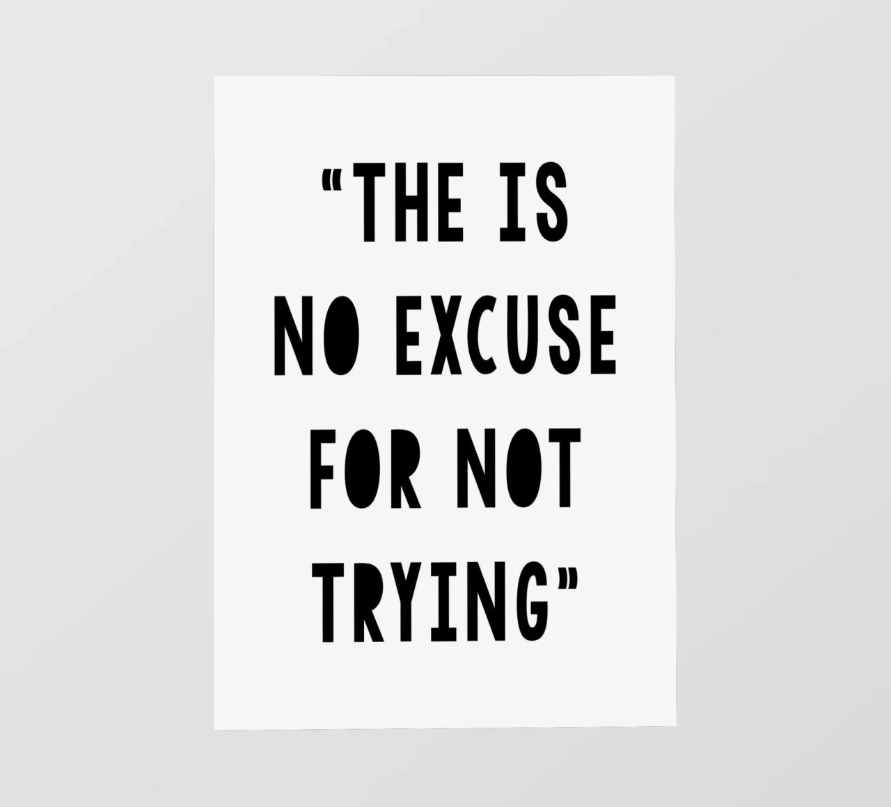 The Is No Excuse For Not Trying telo in pvc da WORD & WONDER
