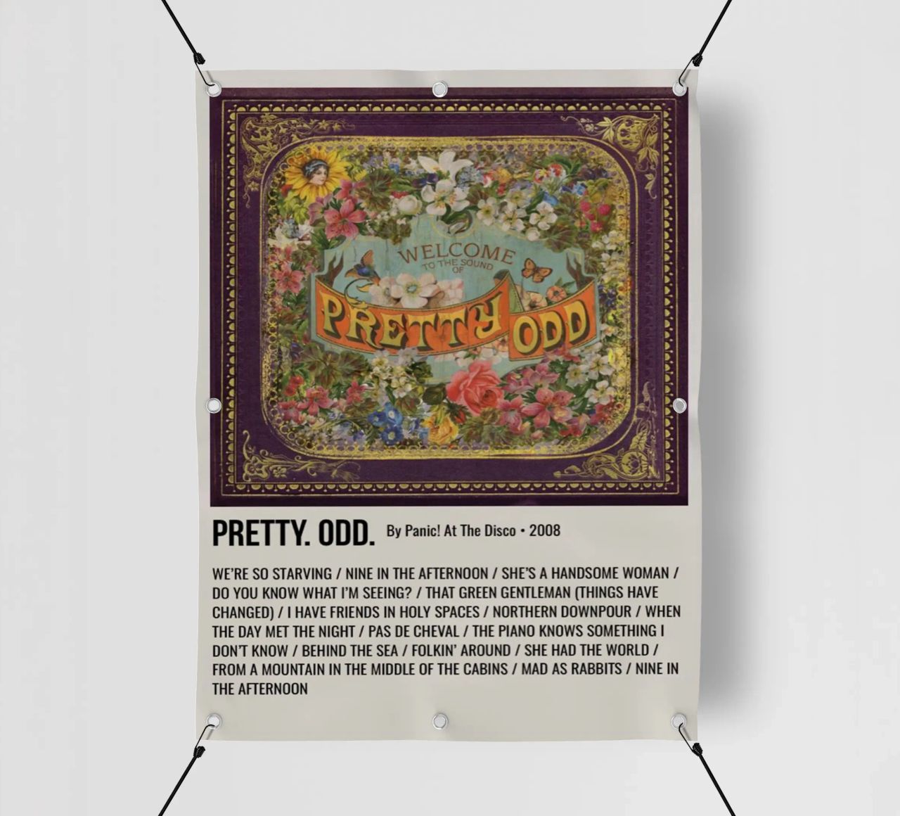 PRETTY. ODD. By Panic! At The Disco. 2008 telo in pvc da SoundStudio