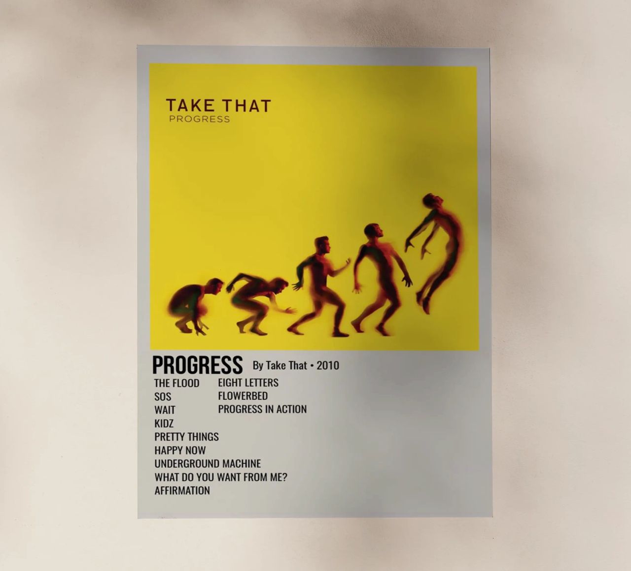 PROGRESS By Take That • 2010 pellicola backlit da SoundStudio