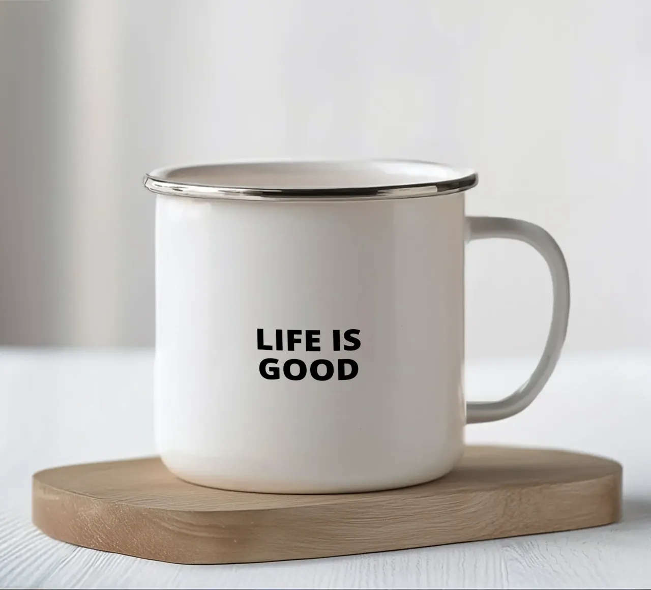 Life is Good tazza in smalto da Magnific