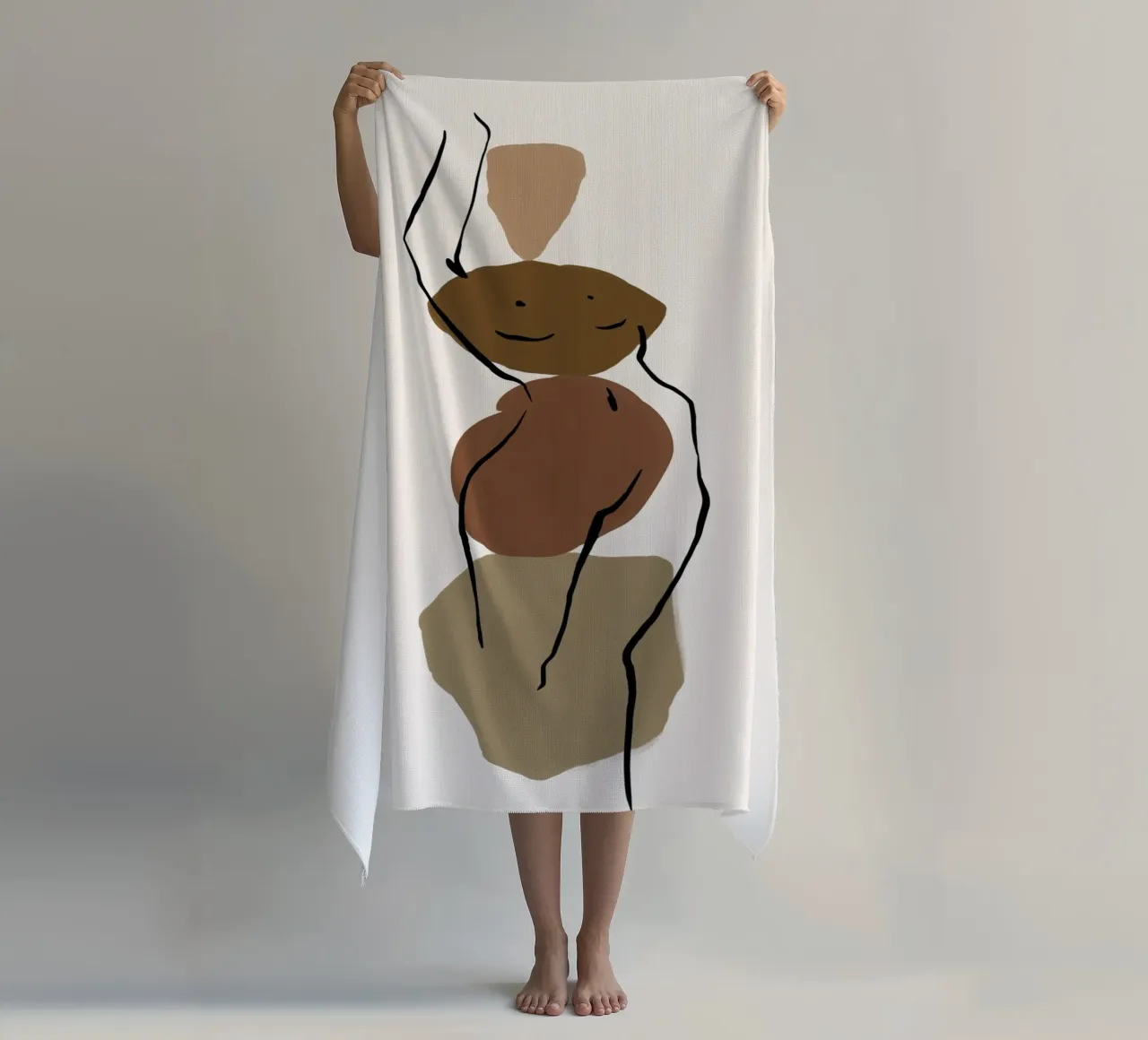 Pure Forms No 3 Strandtuch von treechild