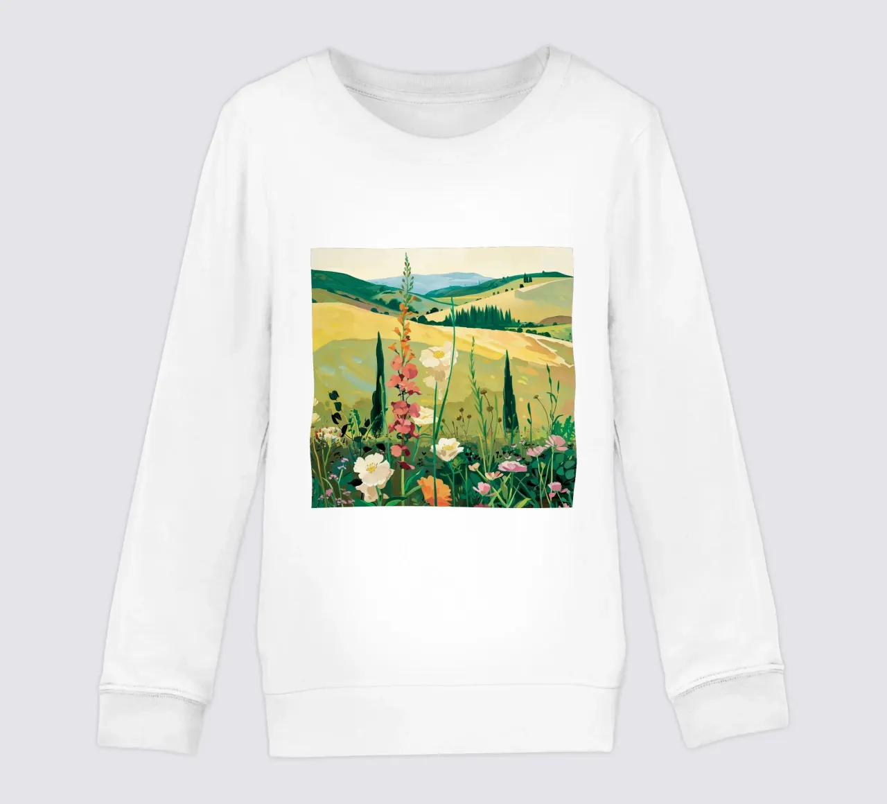 Fields of Gentle Wildflowers kids sweatshirt by DaarbyN
