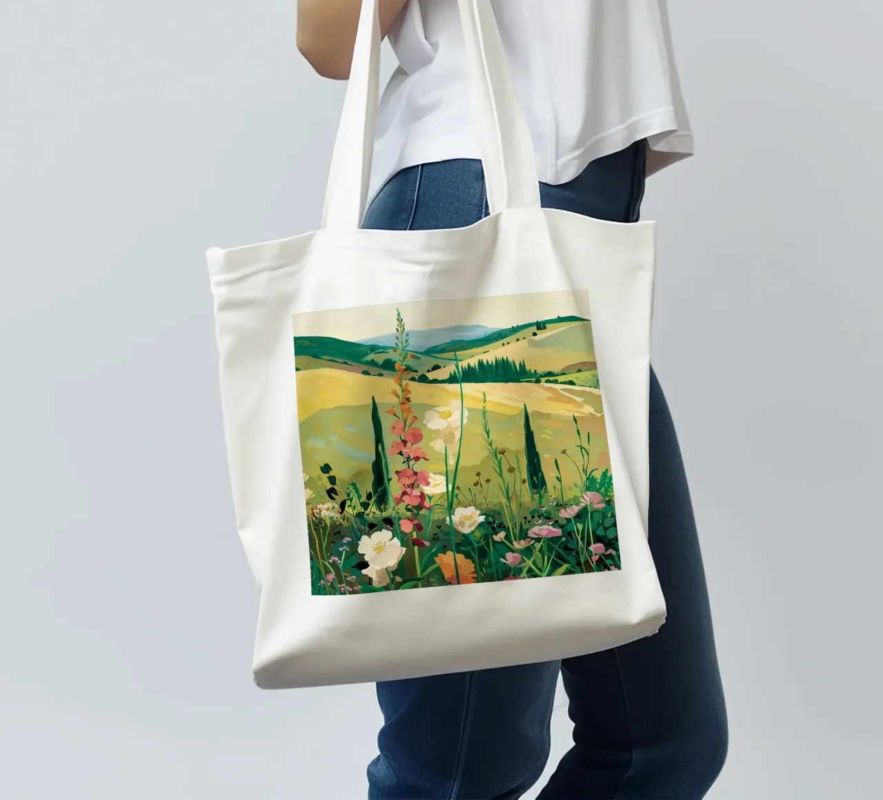 Fields of Gentle Wildflowers tote bag by DaarbyN