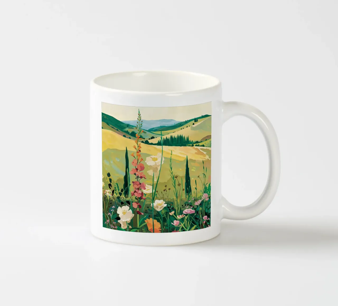 Campi di delicati fiori selvatici tazza in ceramica da DaarbyN