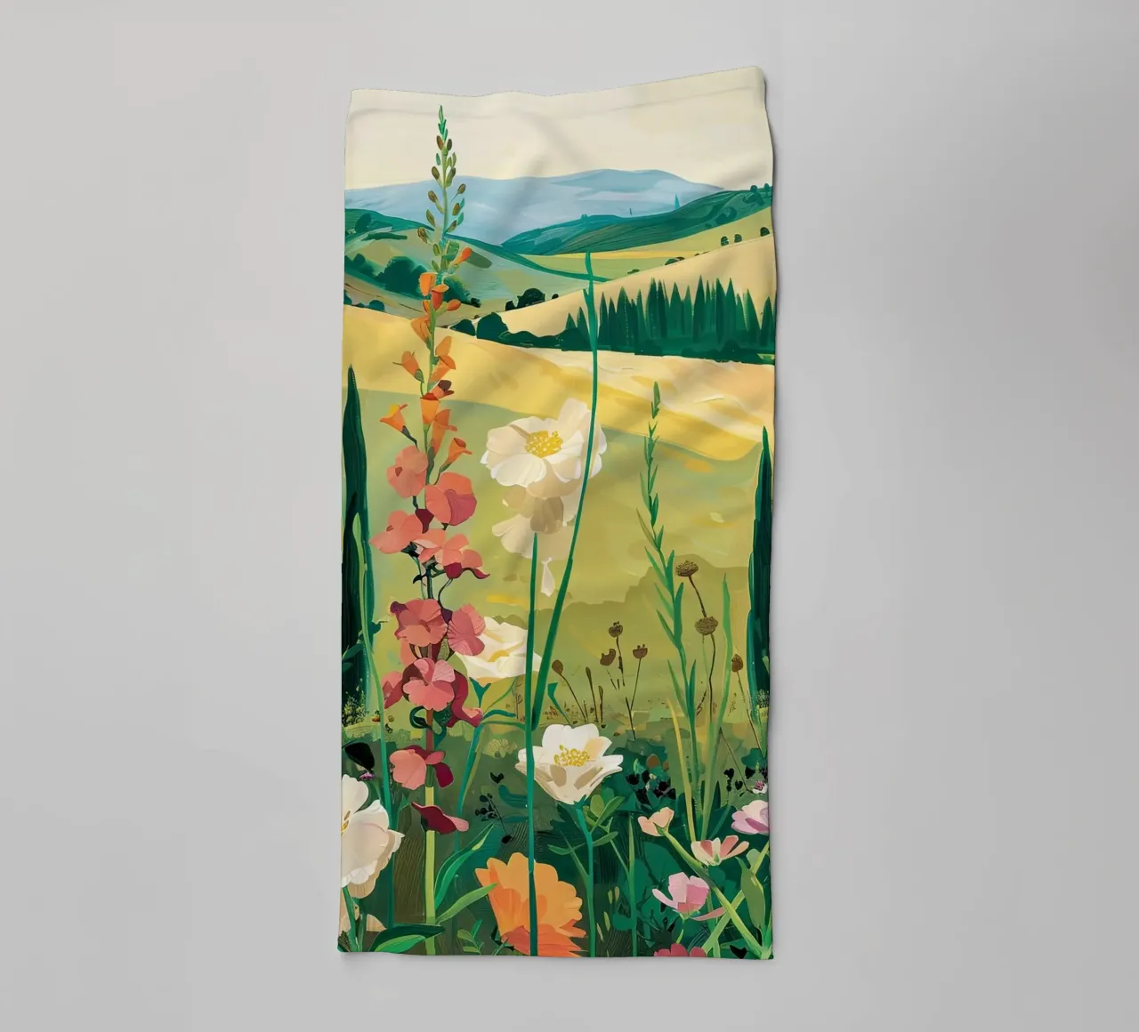 Campi di delicati fiori selvatici asciugamano da bagno da DaarbyN