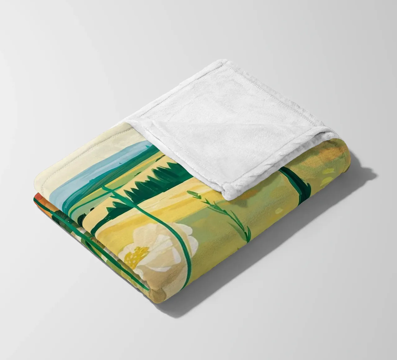 Campi di delicati fiori selvatici coperta in pile da DaarbyN