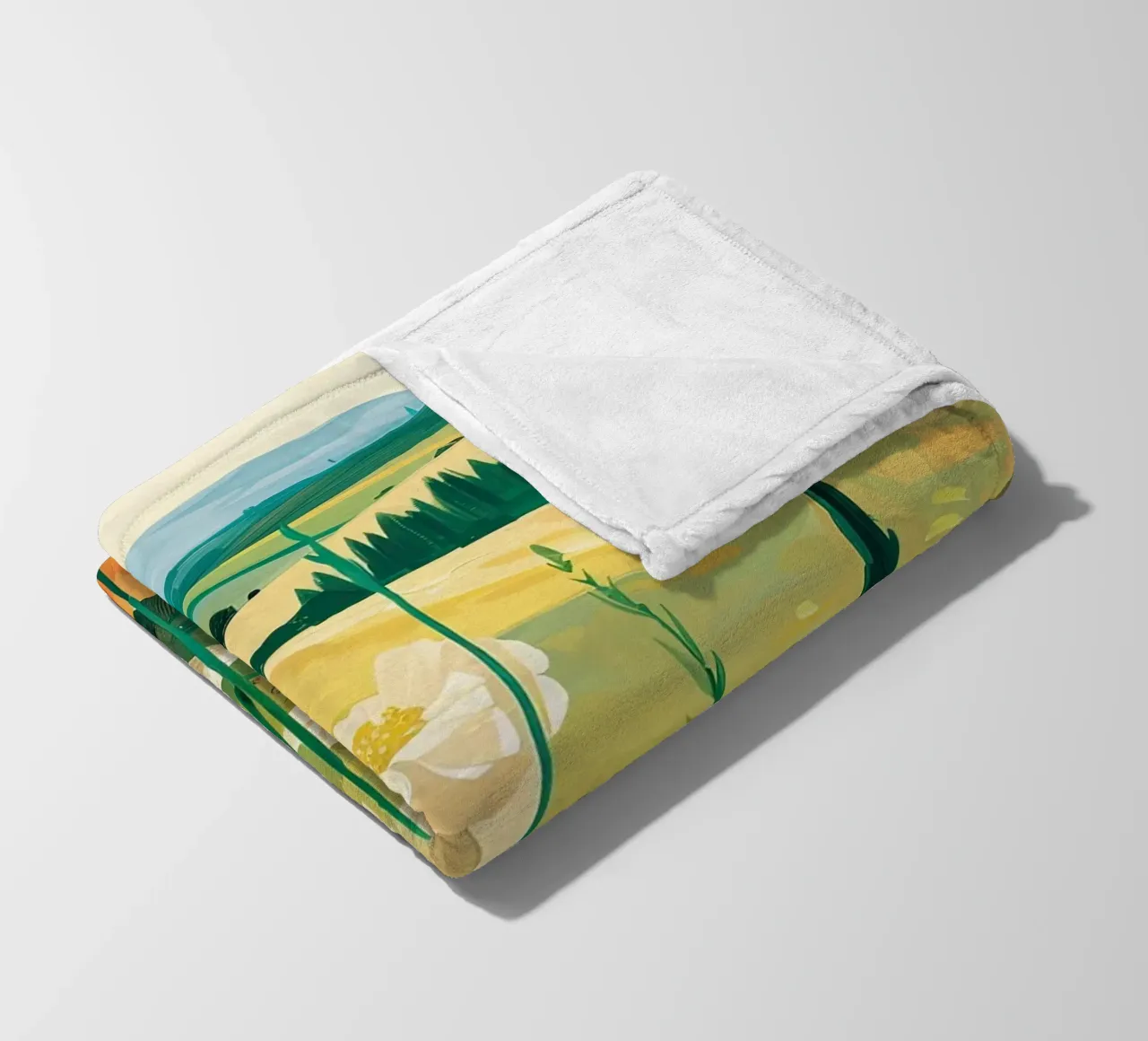 Campi di delicati fiori selvatici coperta in pile da DaarbyN