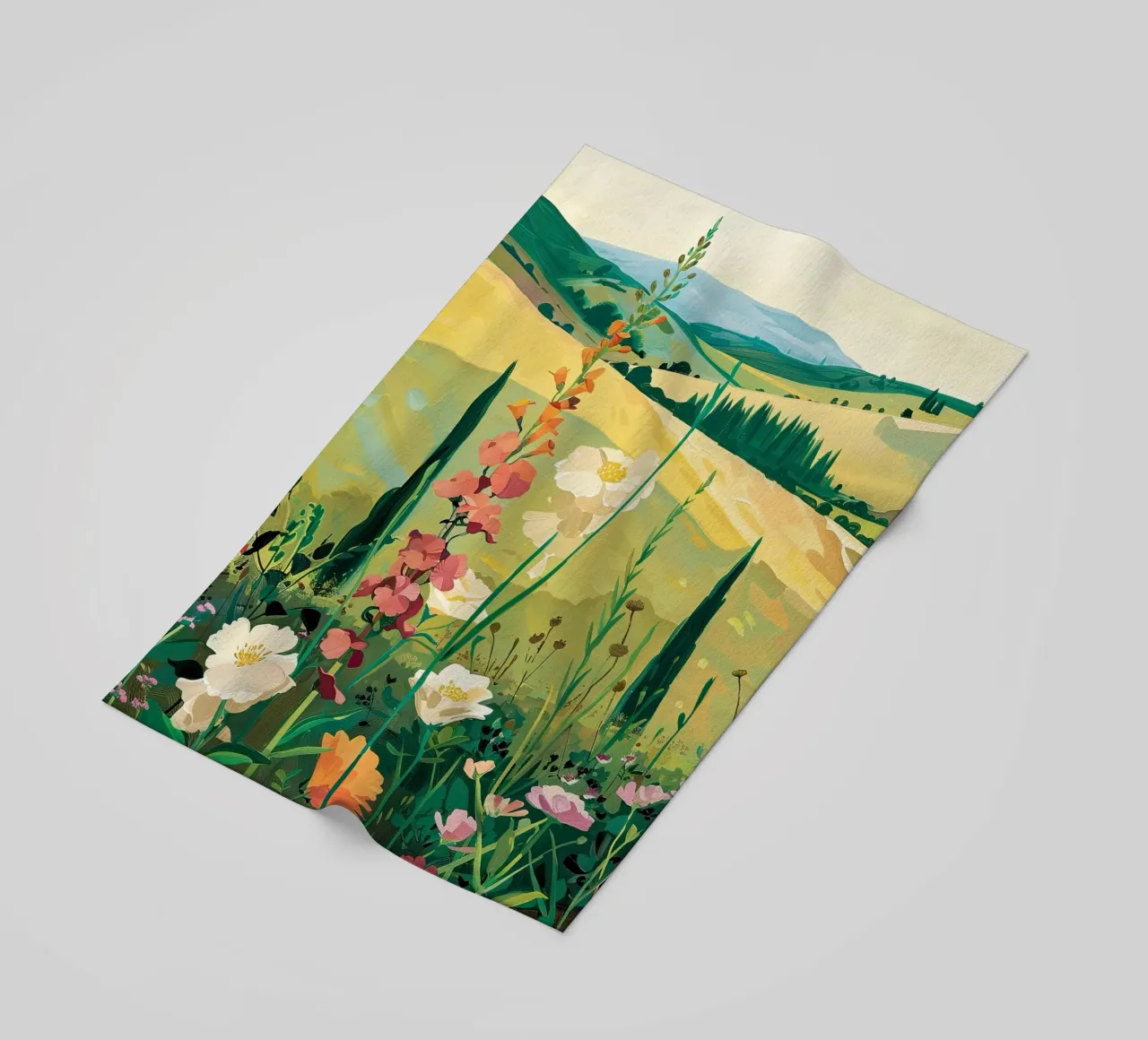 Campi di delicati fiori selvatici telo mare da DaarbyN