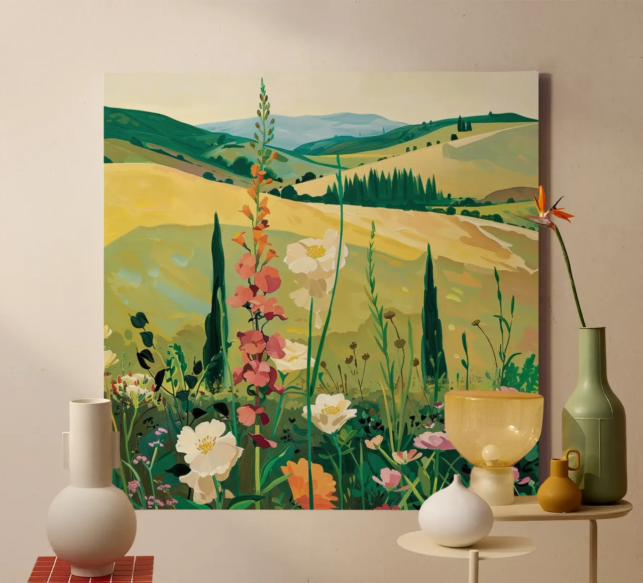Campi di delicati fiori selvatici tela da DaarbyN