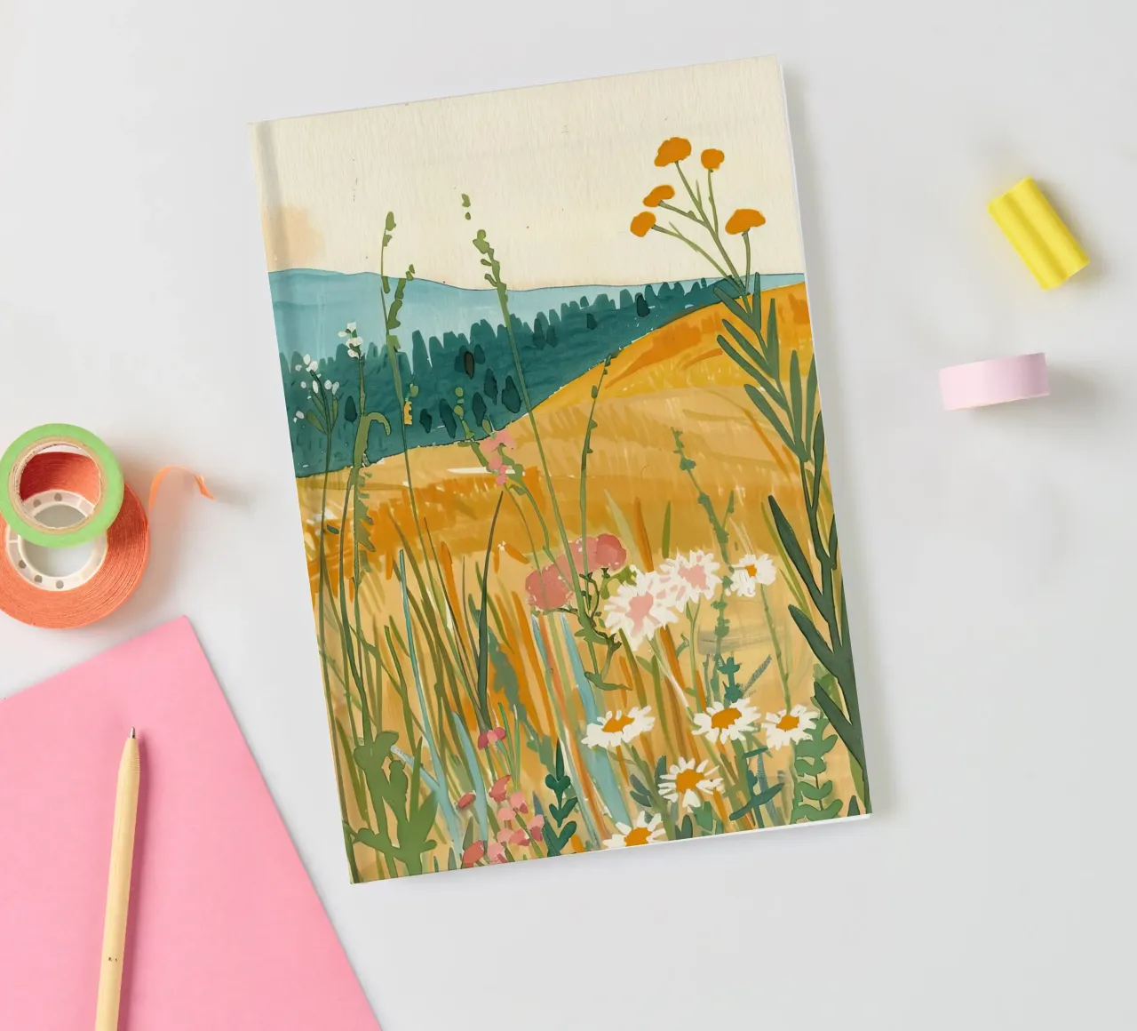 Golden Fields of Wildflowers notebook by DaarbyN