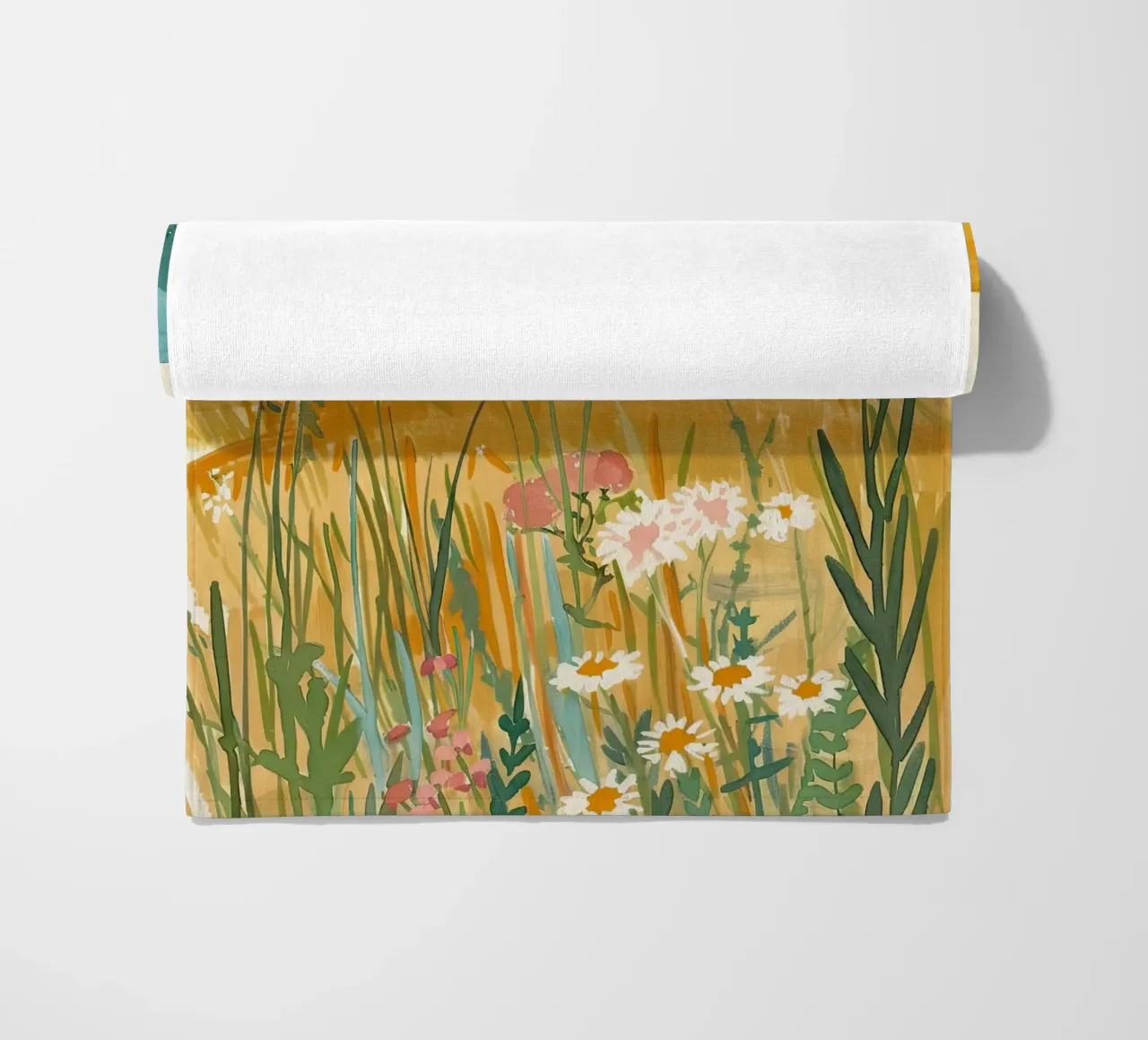 Golden Fields of Wildflowers beach towel by DaarbyN