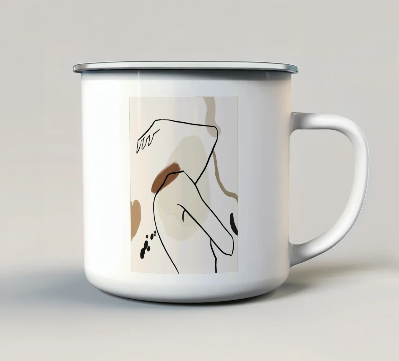 Pure Forms No 4 Emaille Tasse von treechild