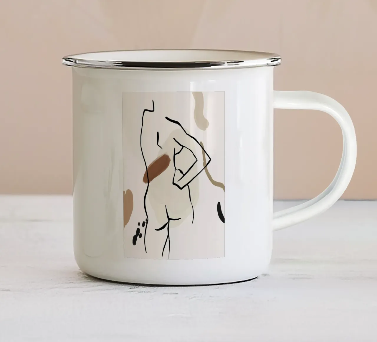 Pure Forms No 5 emaille mok van treechild