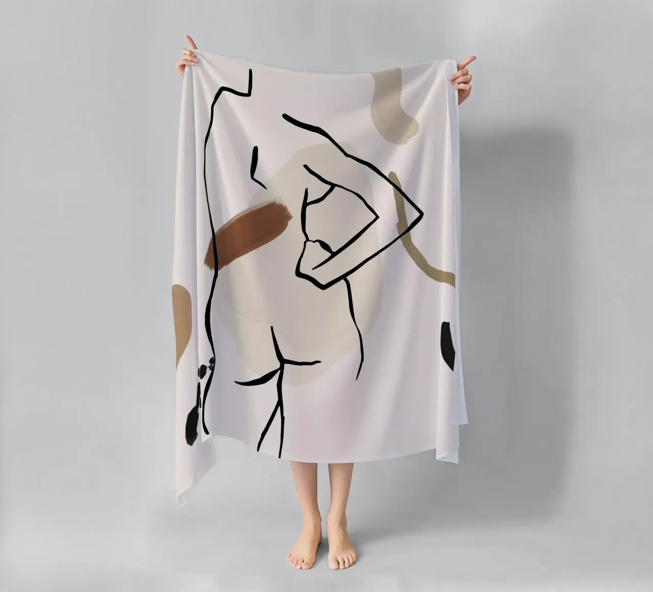 Pure Forms No 5 toalla de playa de treechild