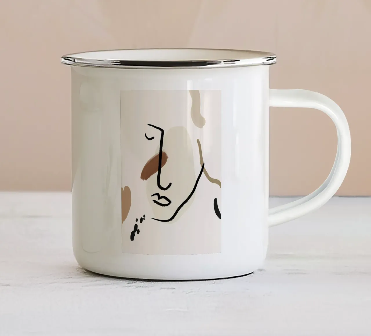 Pure Forms No 6 Emaille Tasse von treechild