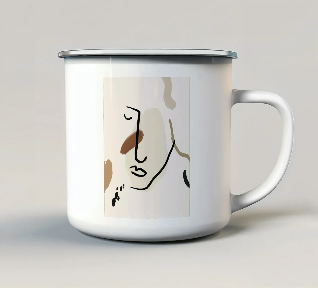 Pure Forms No 6 Emaille Tasse von treechild