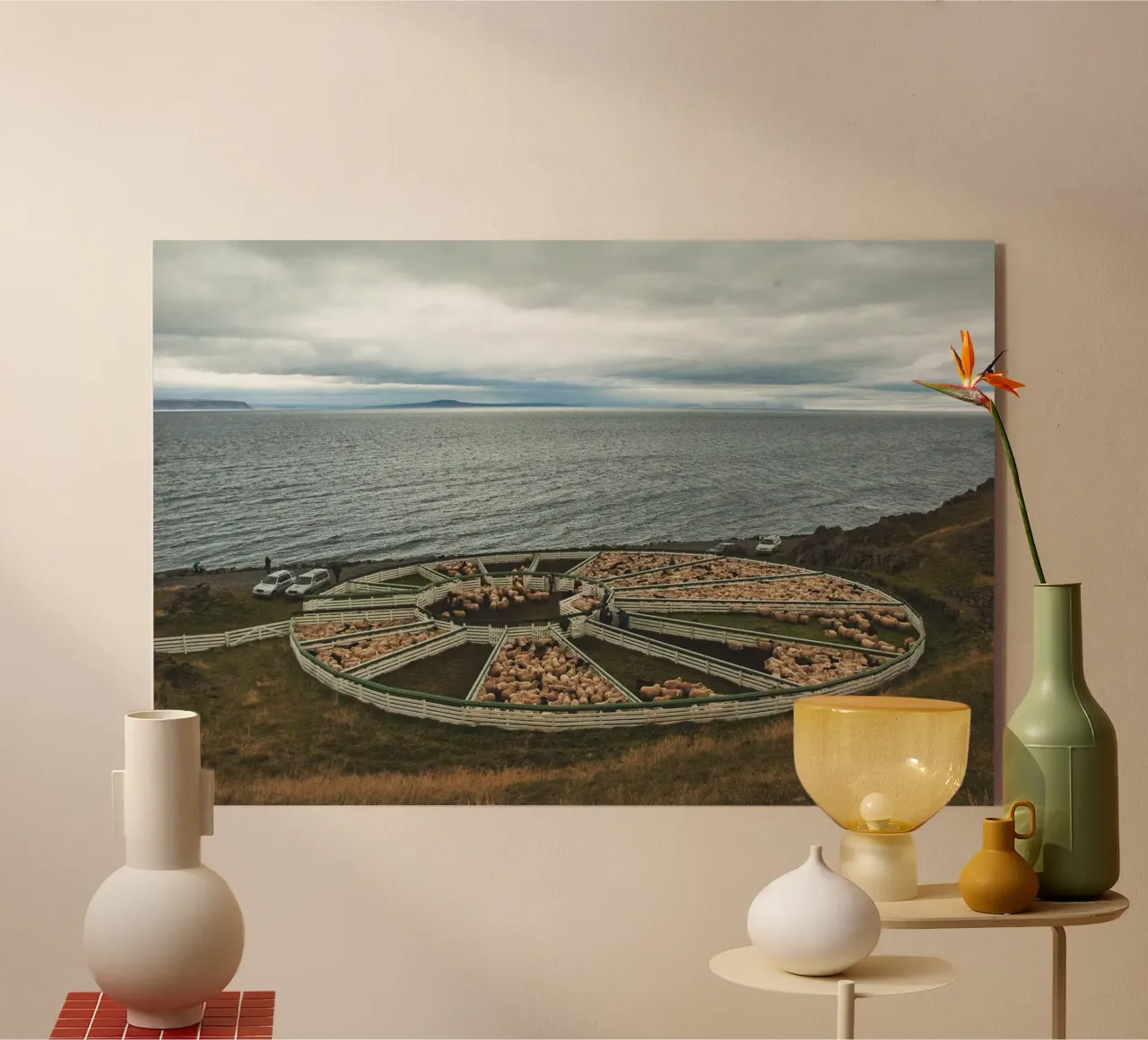 Ovile circolare a Hamarsrétt Hvammstangi, in Islanda plexiglass da Ben & Clo creations