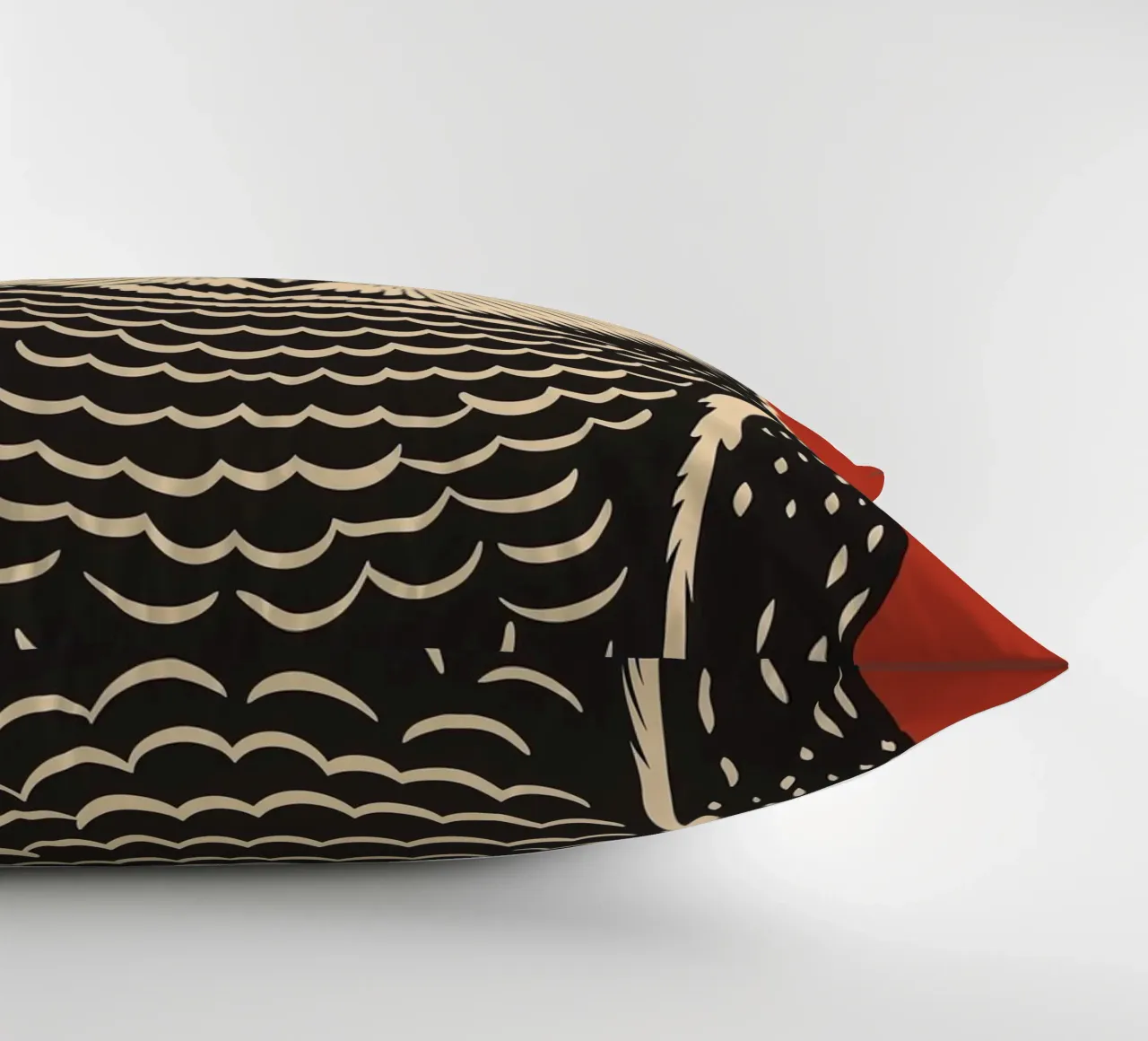 Attento gufo d'epoca - xilografia a colori cuscino da Autofocus