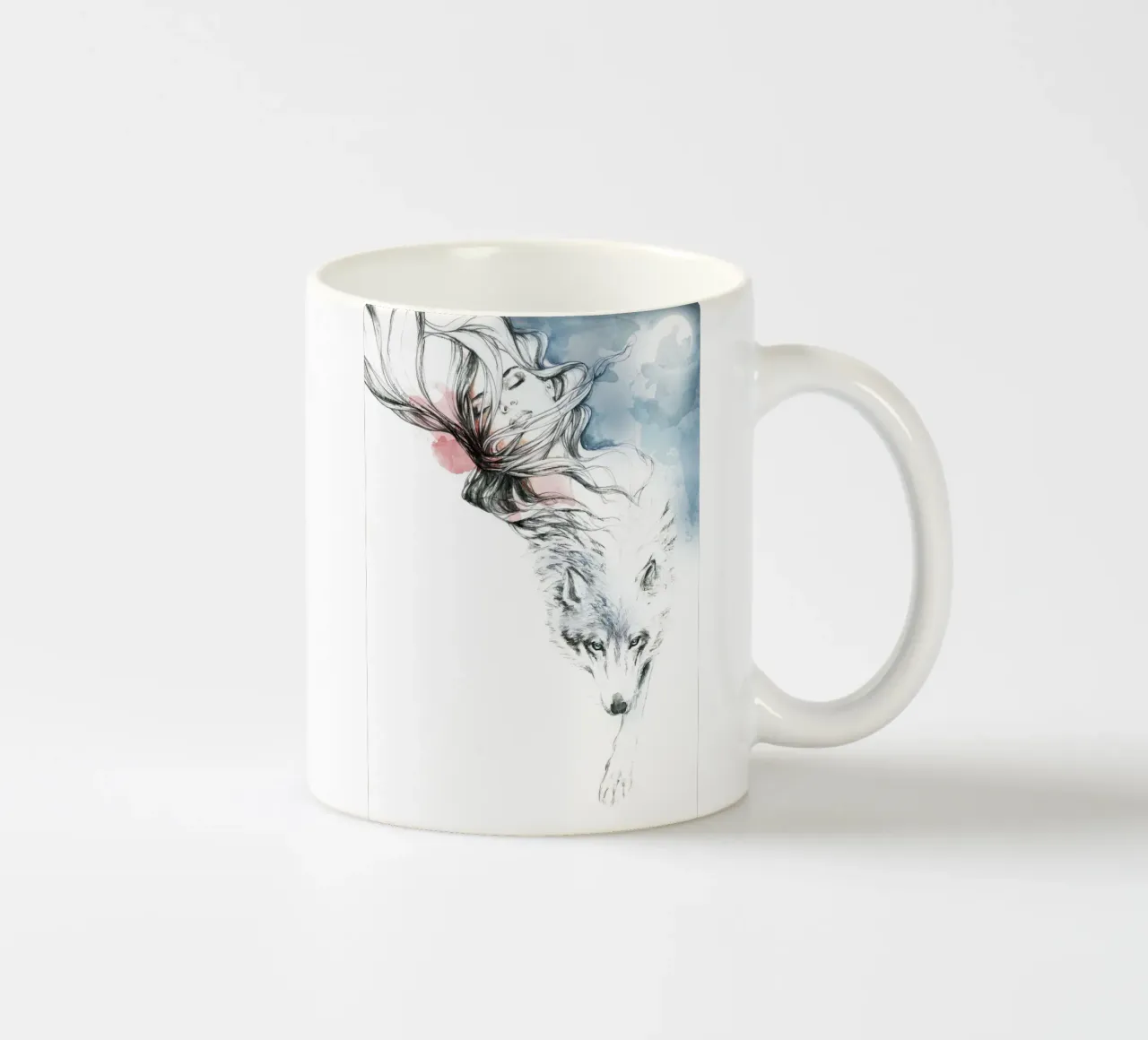 Sognare i lupi tazza in ceramica da Susana Miranda ilustracion