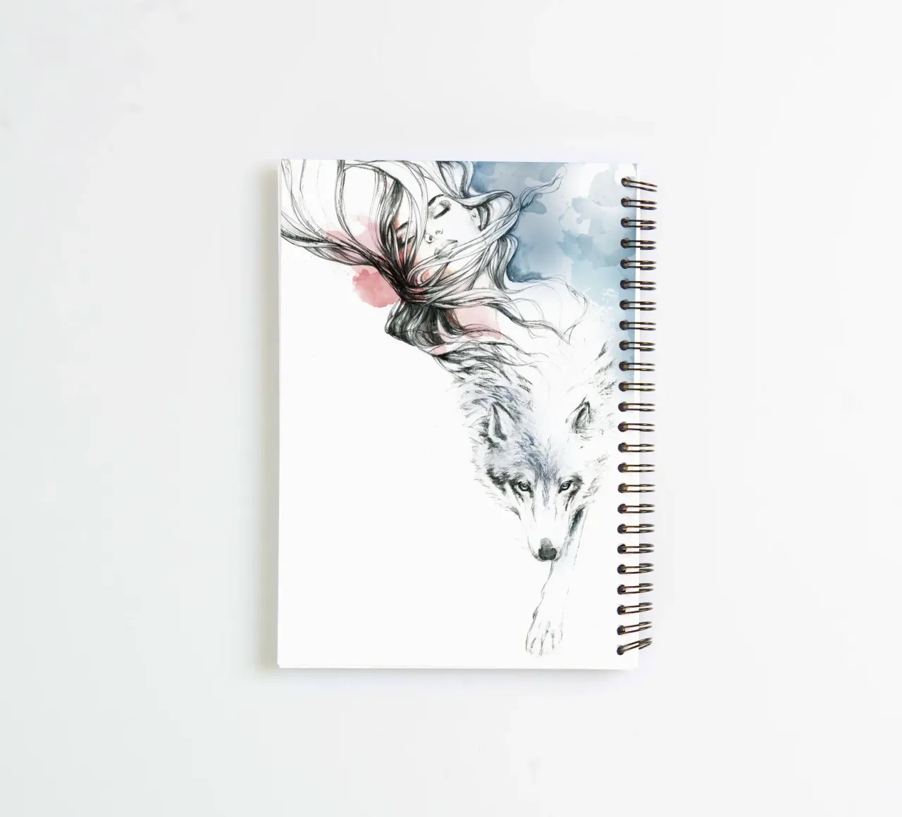 Dreaming about wolves spiral notebook by Susana Miranda ilustracion