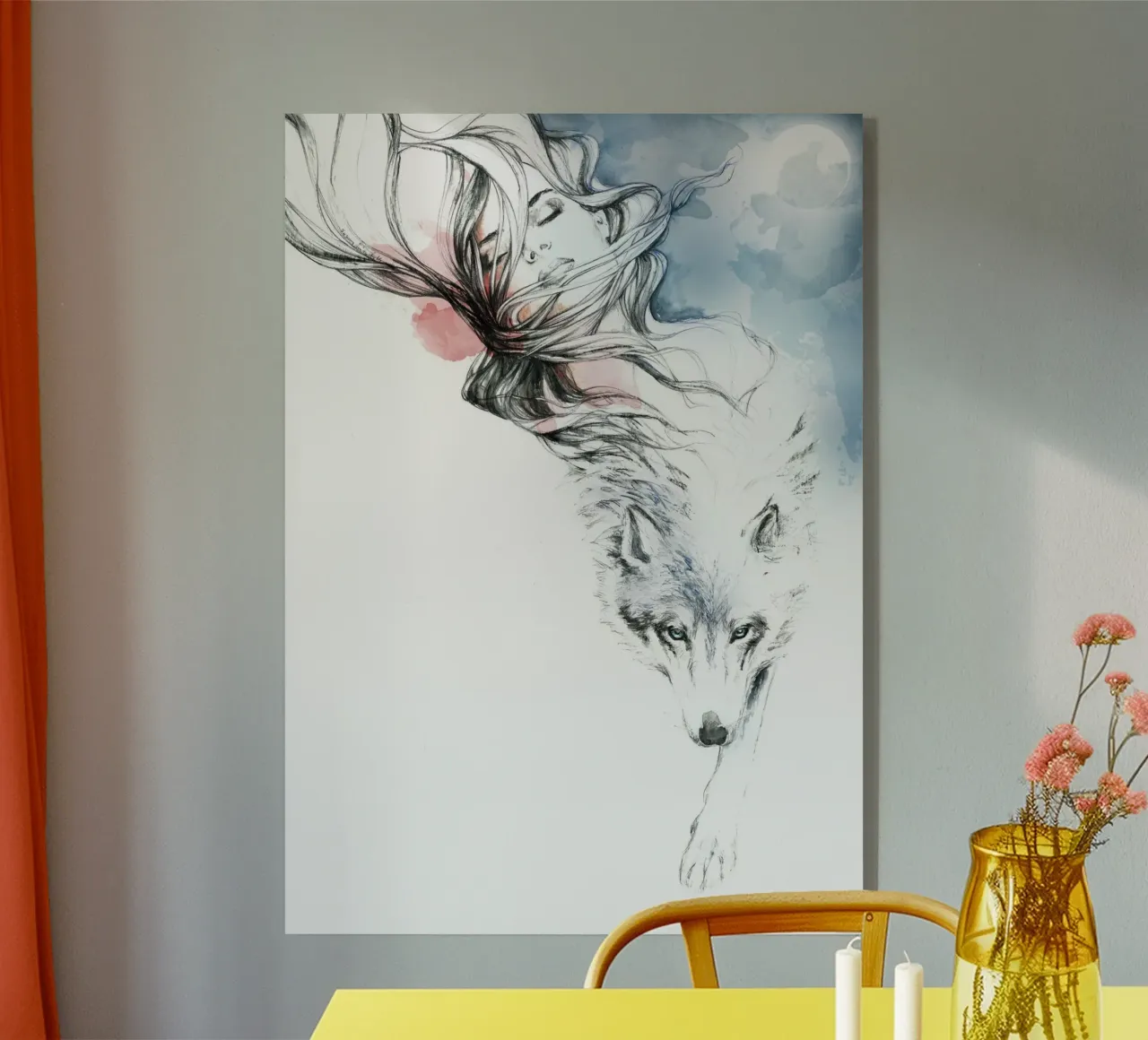 Soñar con lobos metacrilato de Susana Miranda ilustracion