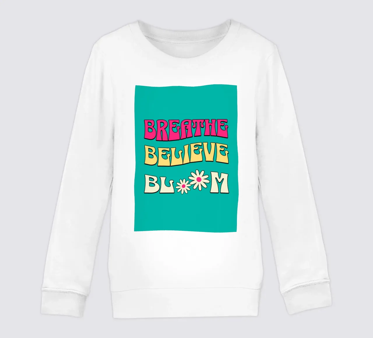 Breathe Believe Bloom Trending Now kids sweatshirt by Urban Life