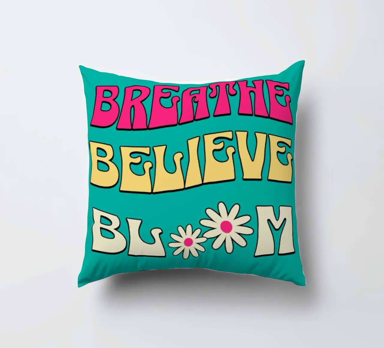 Breathe Believe Bloom In tendenza ora cuscino da Urban Life
